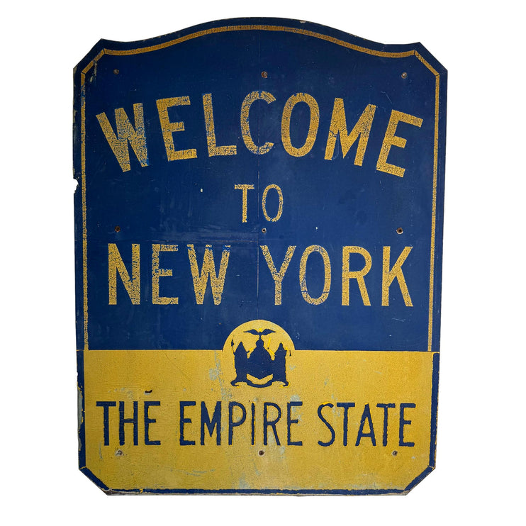 Welcome to New York Metal Highway Sign