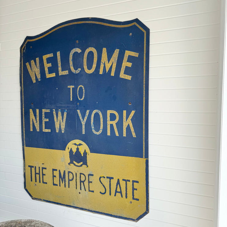 Welcome to New York Metal Highway Sign