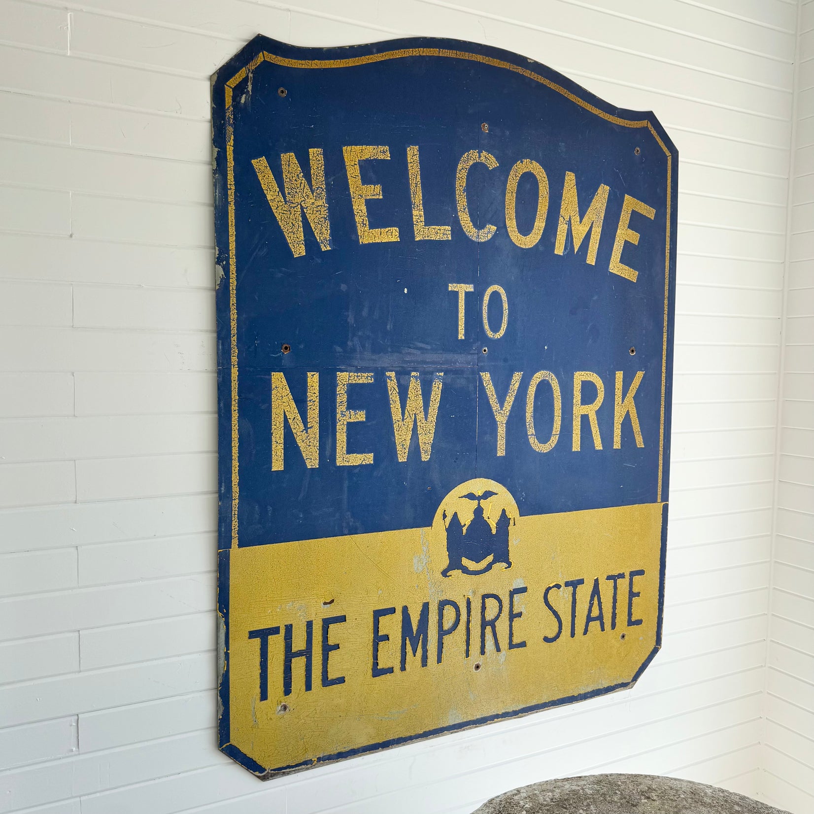 Welcome to New York Metal Highway Sign