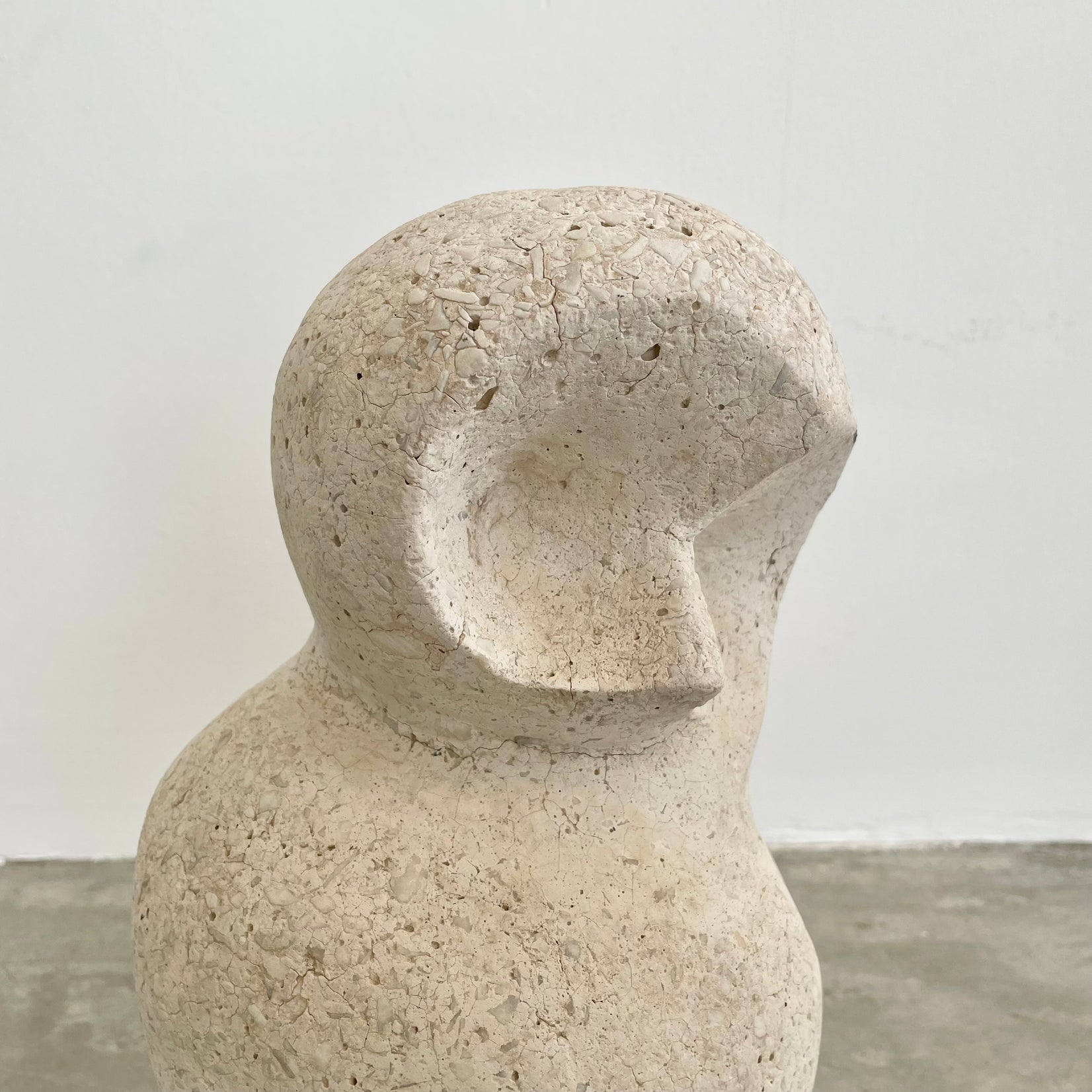 Cement Stone Owl Sculpture in the Style of Constantin Brâncuși, circa 1960