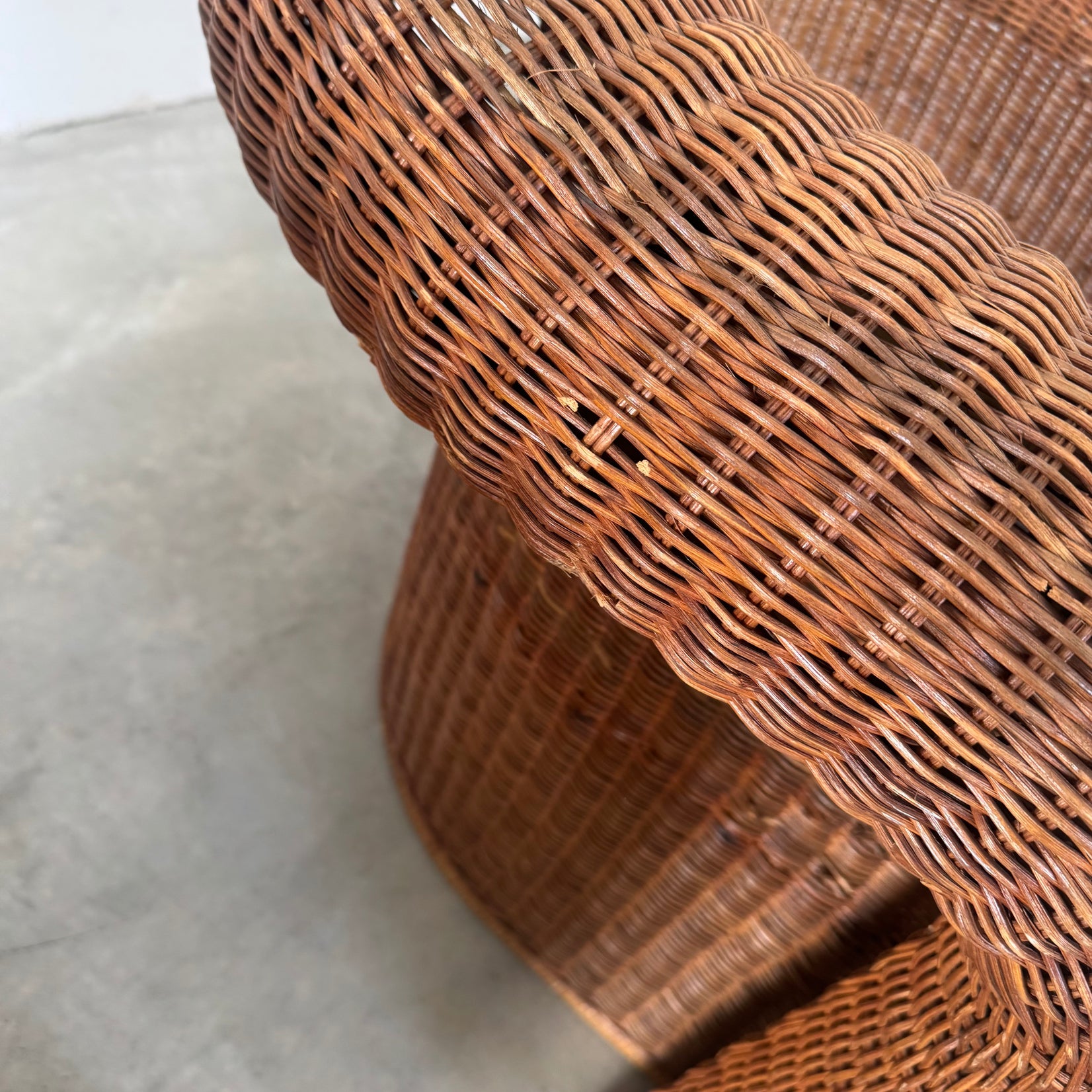 Sculptural Wicker Armchairs