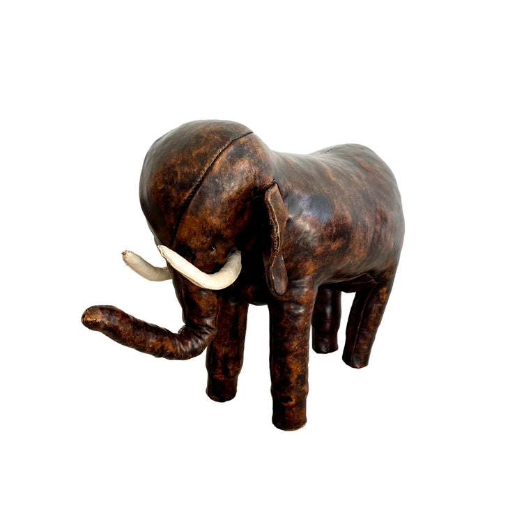 Omersa Leather Elephant Ottoman for Abercrombie & Fitch, 1960s England