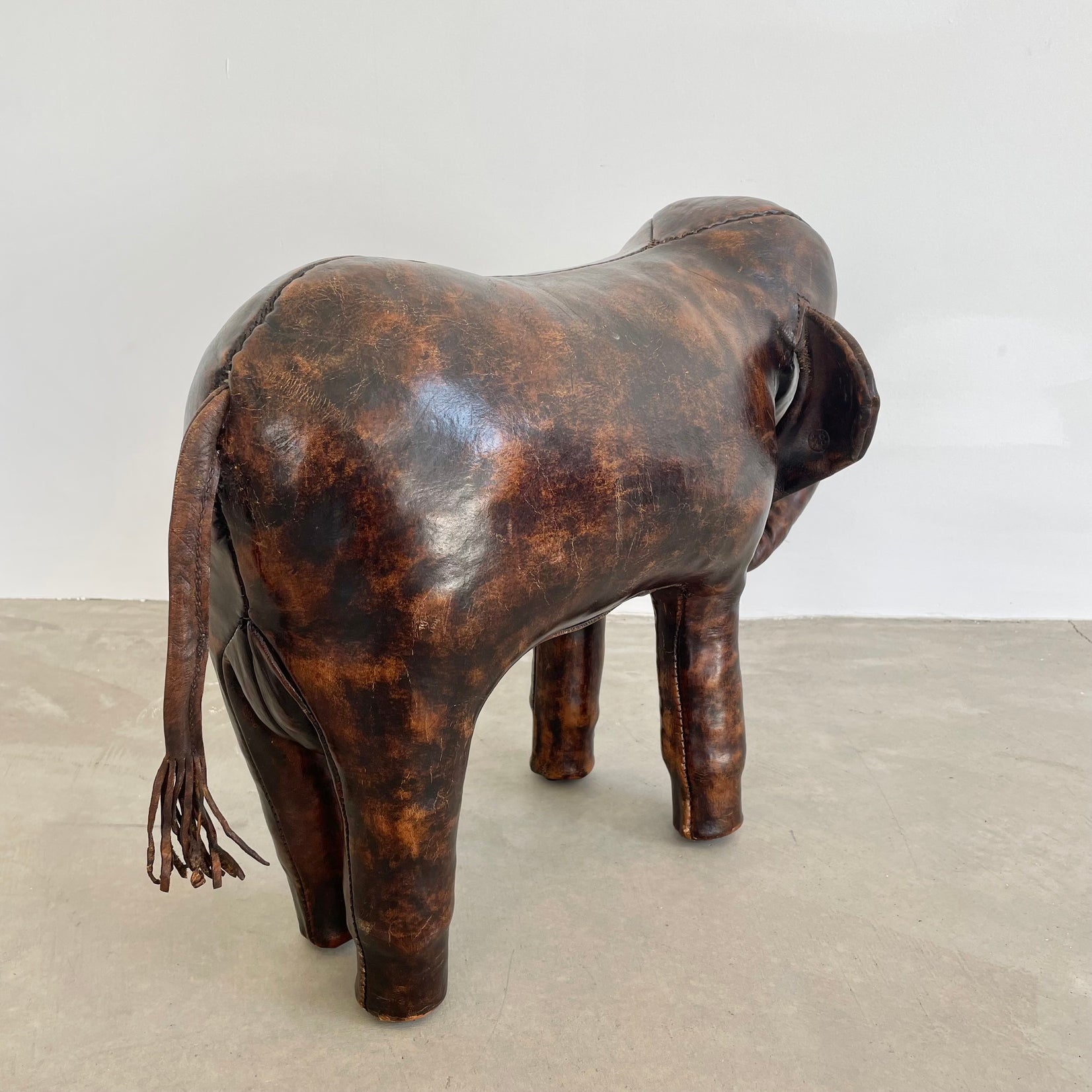 Omersa Leather Elephant Ottoman for Abercrombie & Fitch, 1960s England