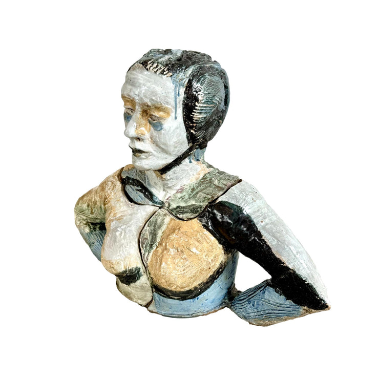 Kiln Fired Clay Sculpture of a Woman