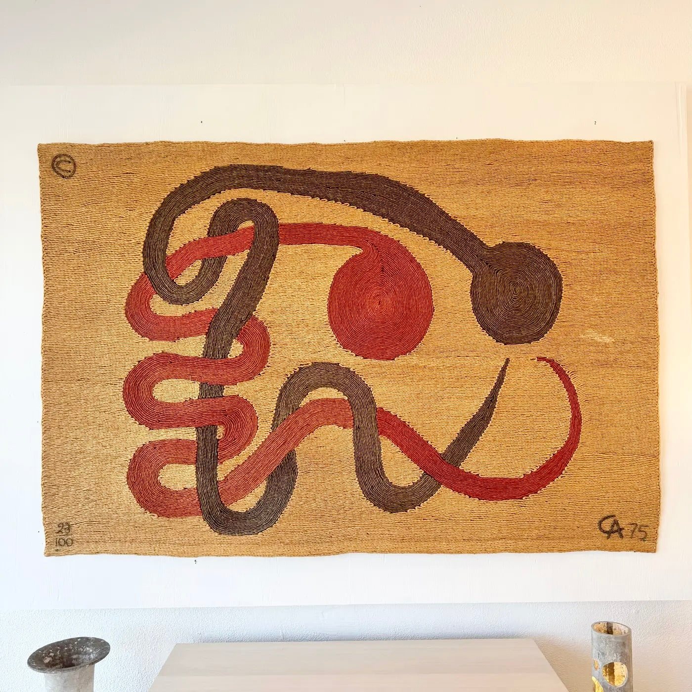 Jute 'Serpents' Tapestry