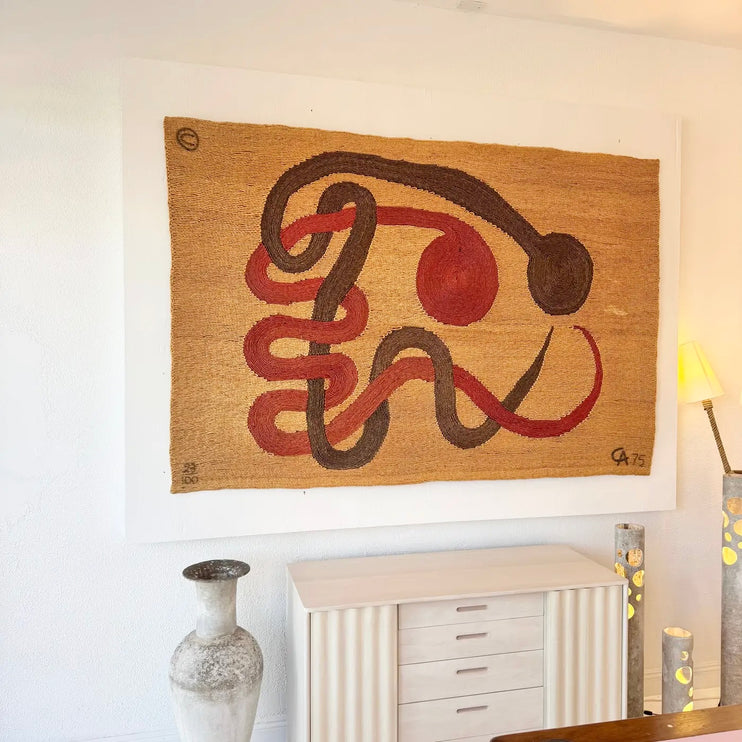 Jute 'Serpents' Tapestry