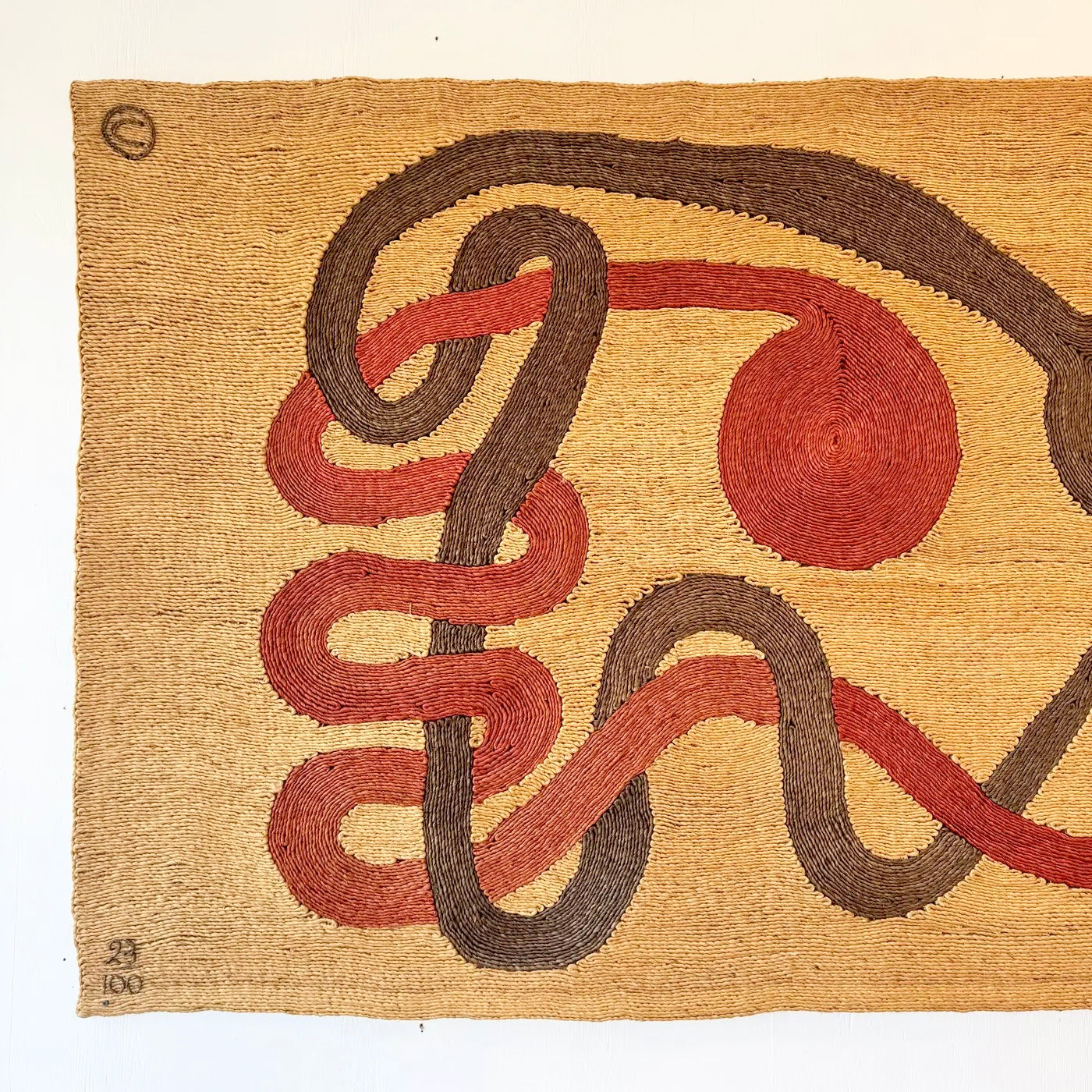 Jute 'Serpents' Tapestry