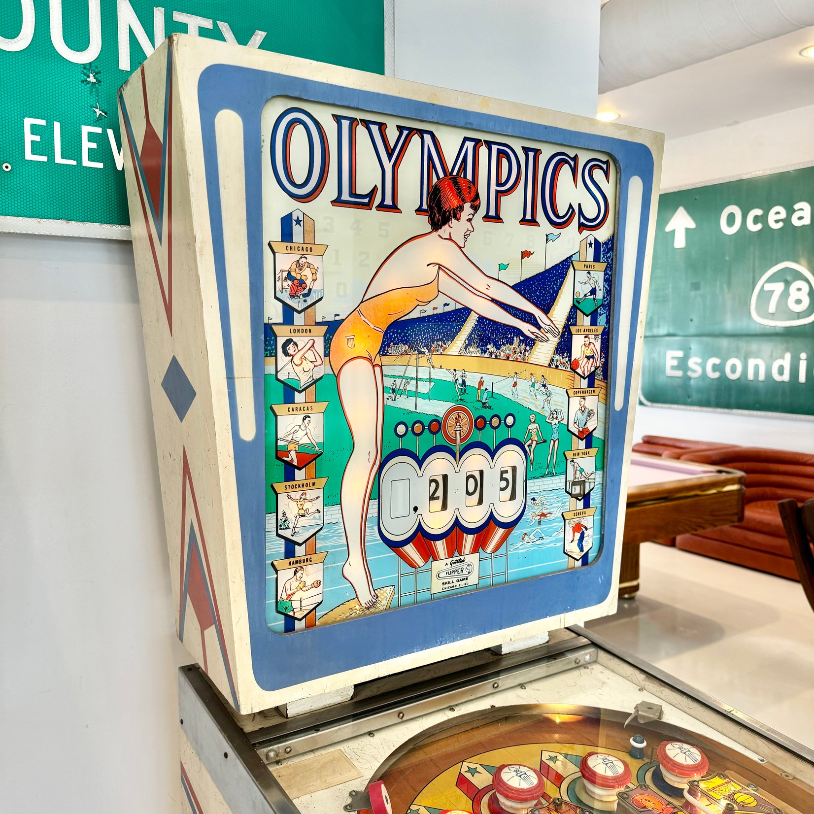 Olympics Pinball Arcade Game