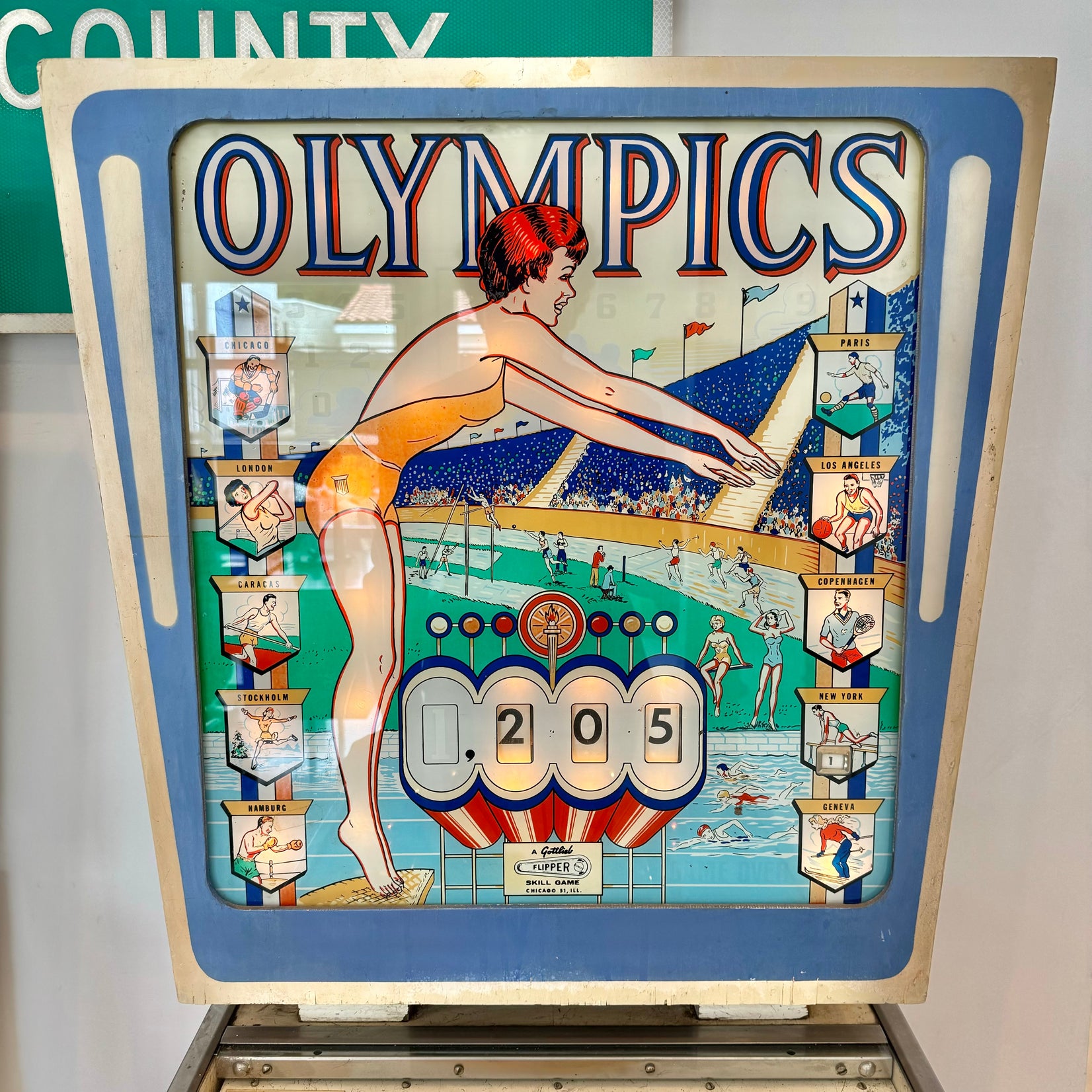 Olympics Pinball Arcade Game