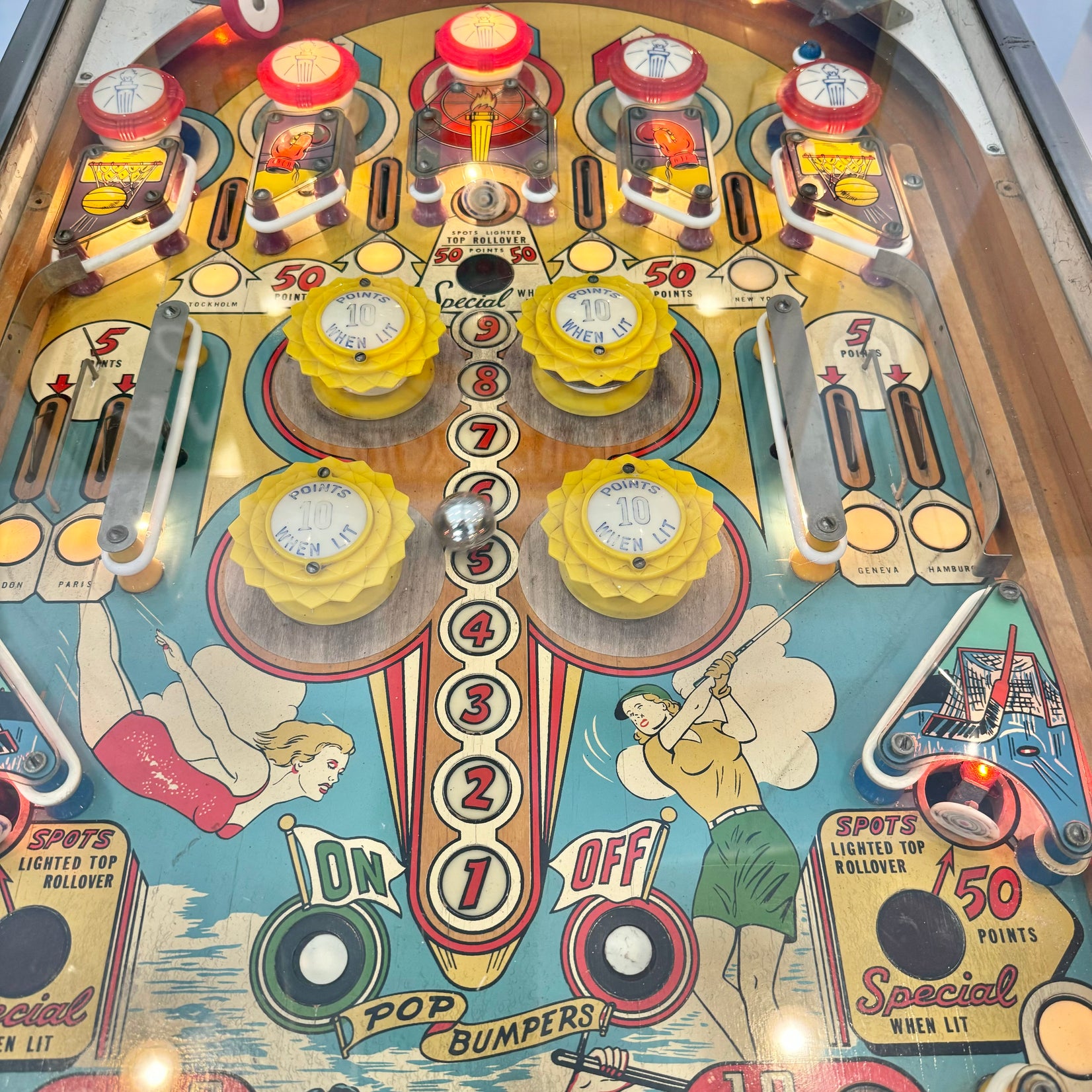 Olympics Pinball Arcade Game