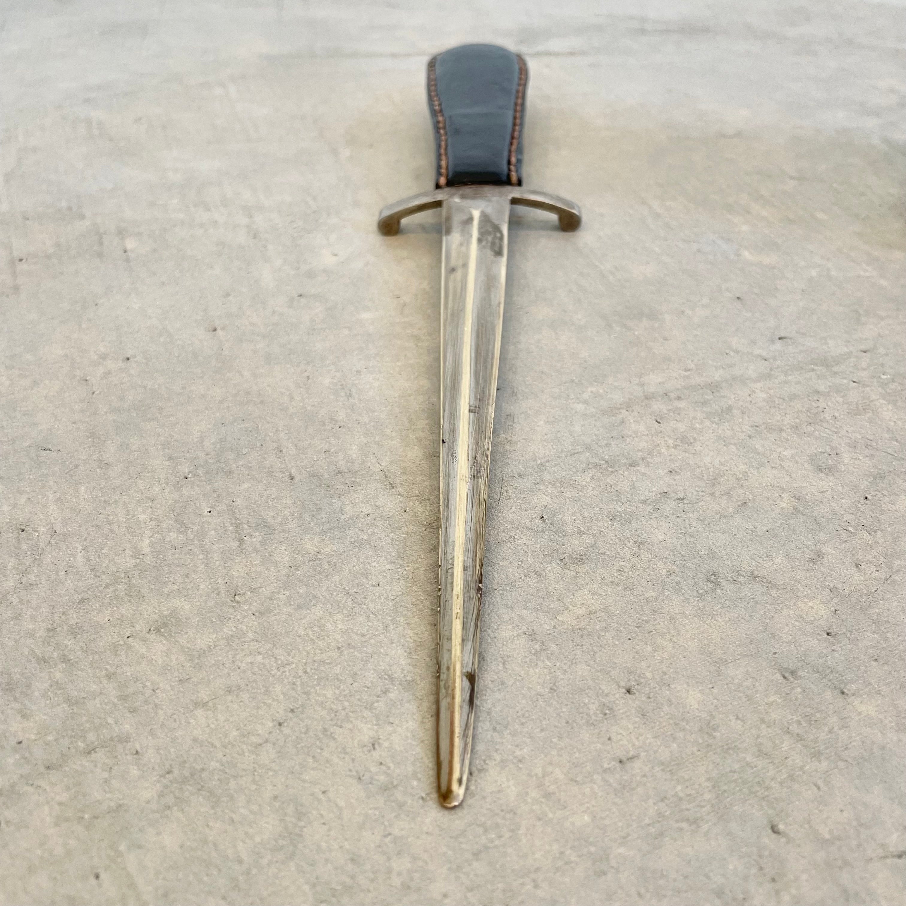 Gucci Letter Opener and Pen Holder in Leather, 1960s Italy