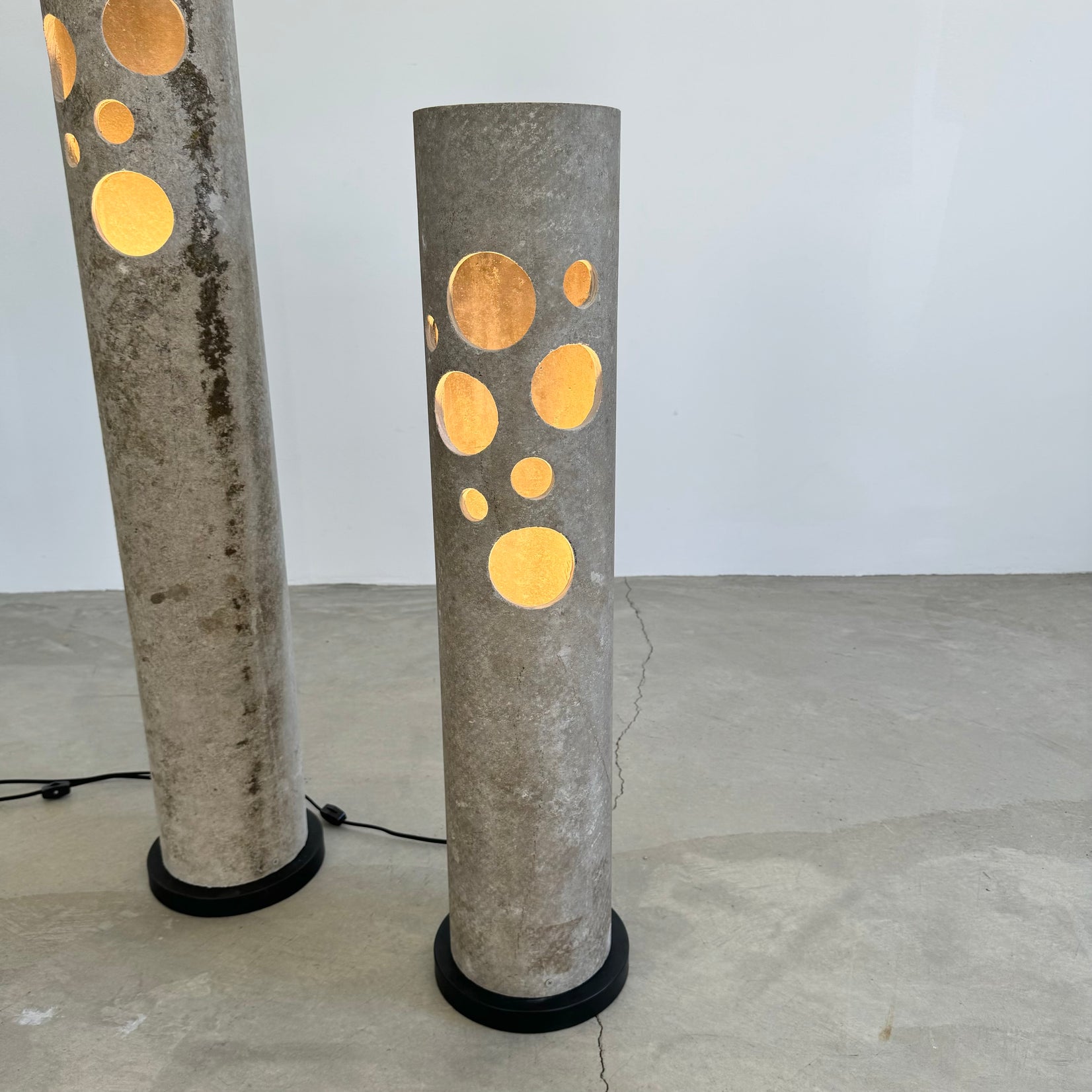 Set of 3 Concrete Table Lamps