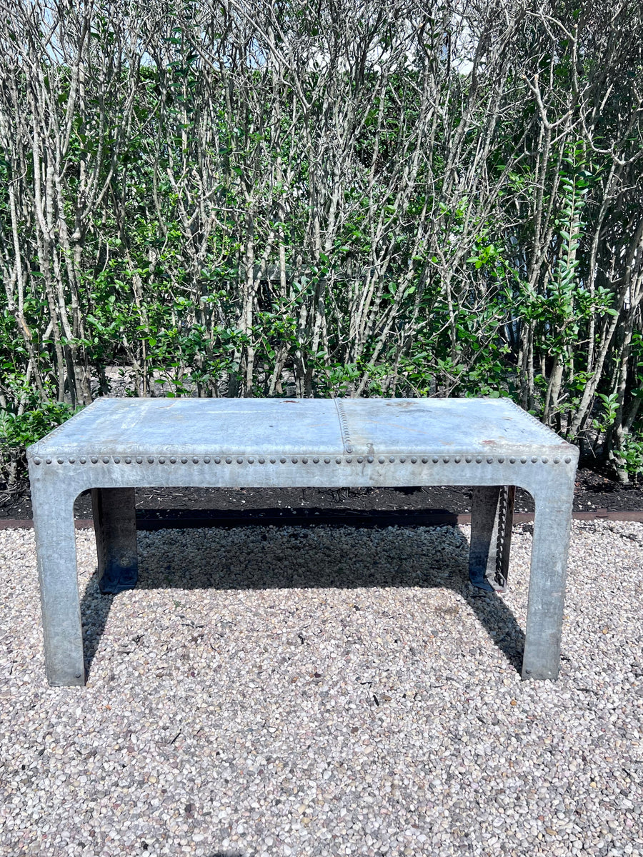Zinc Outdoor Table, 1900s France