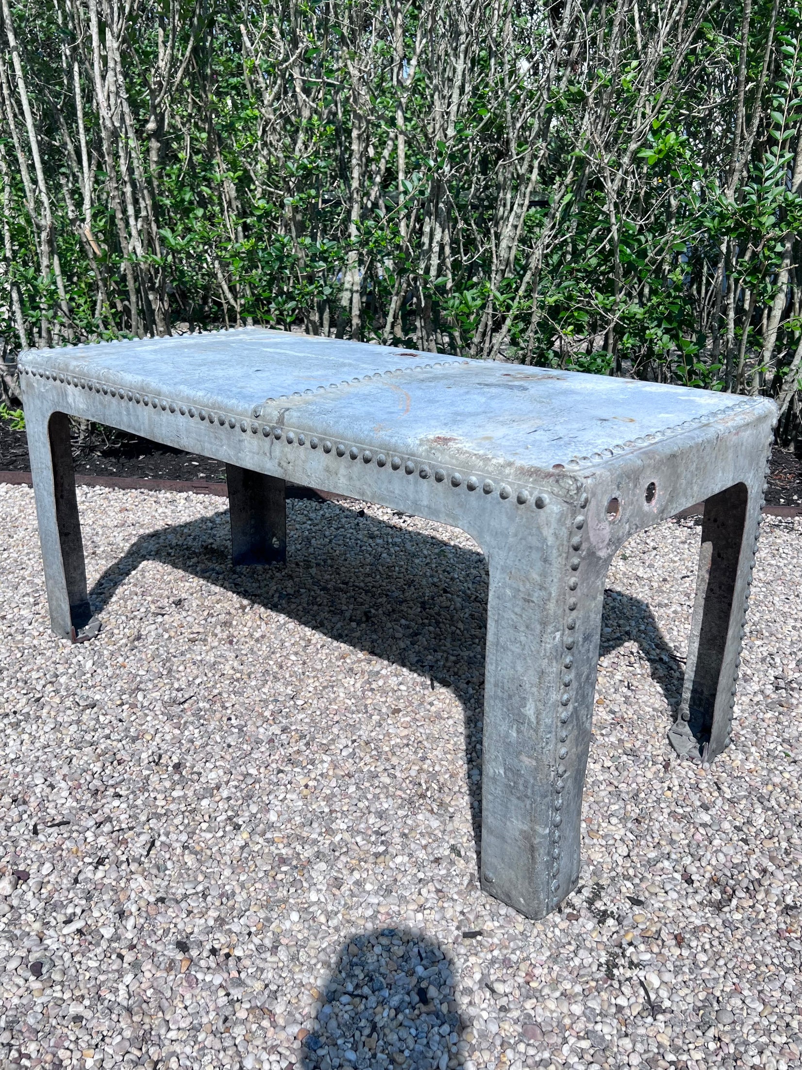 Zinc Outdoor Table, 1900s France