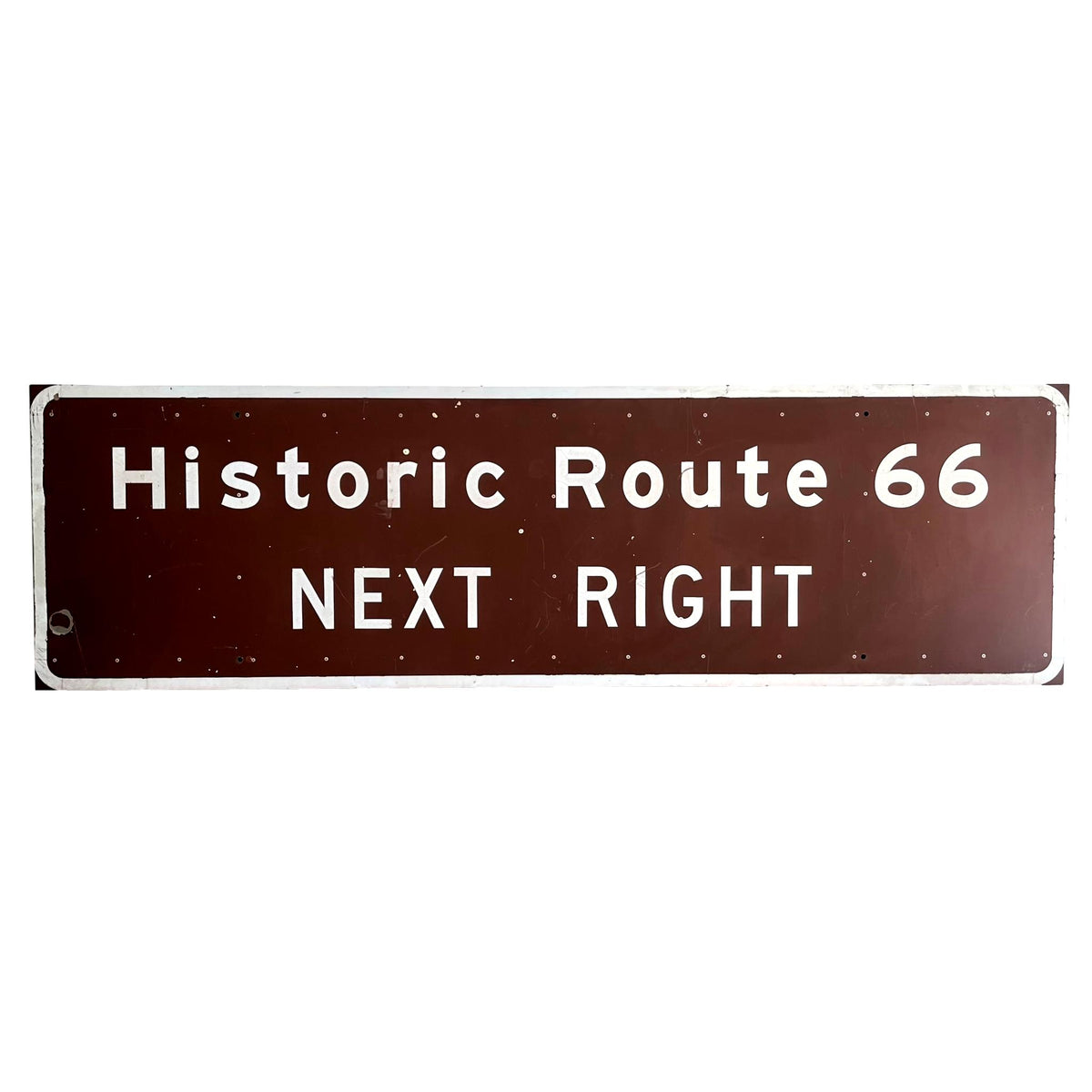Historic Route 66 “Next Right” Highway Sign