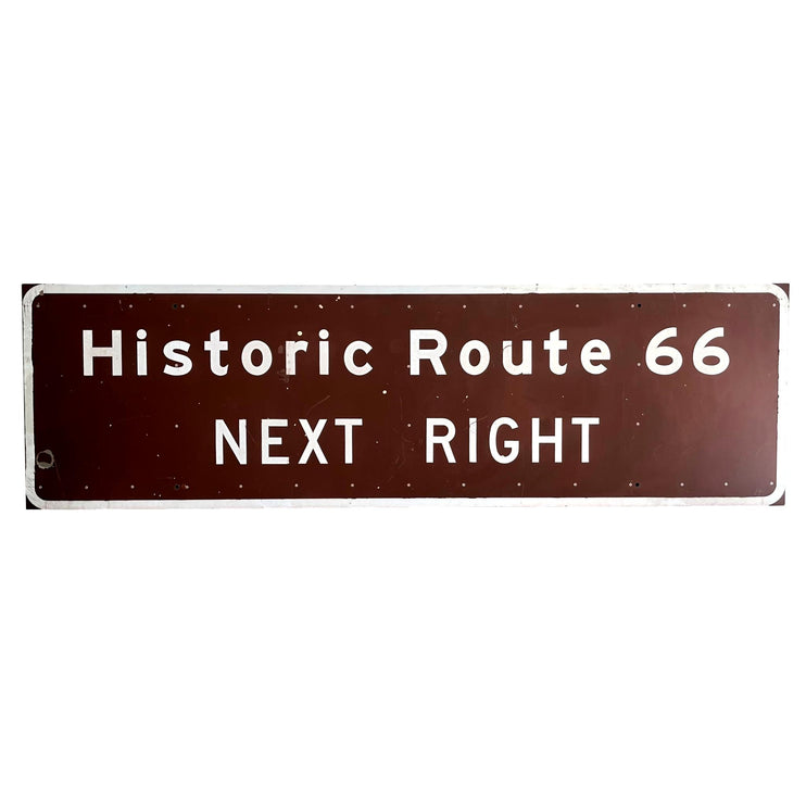 Historic Route 66 “Next Right” Highway Sign