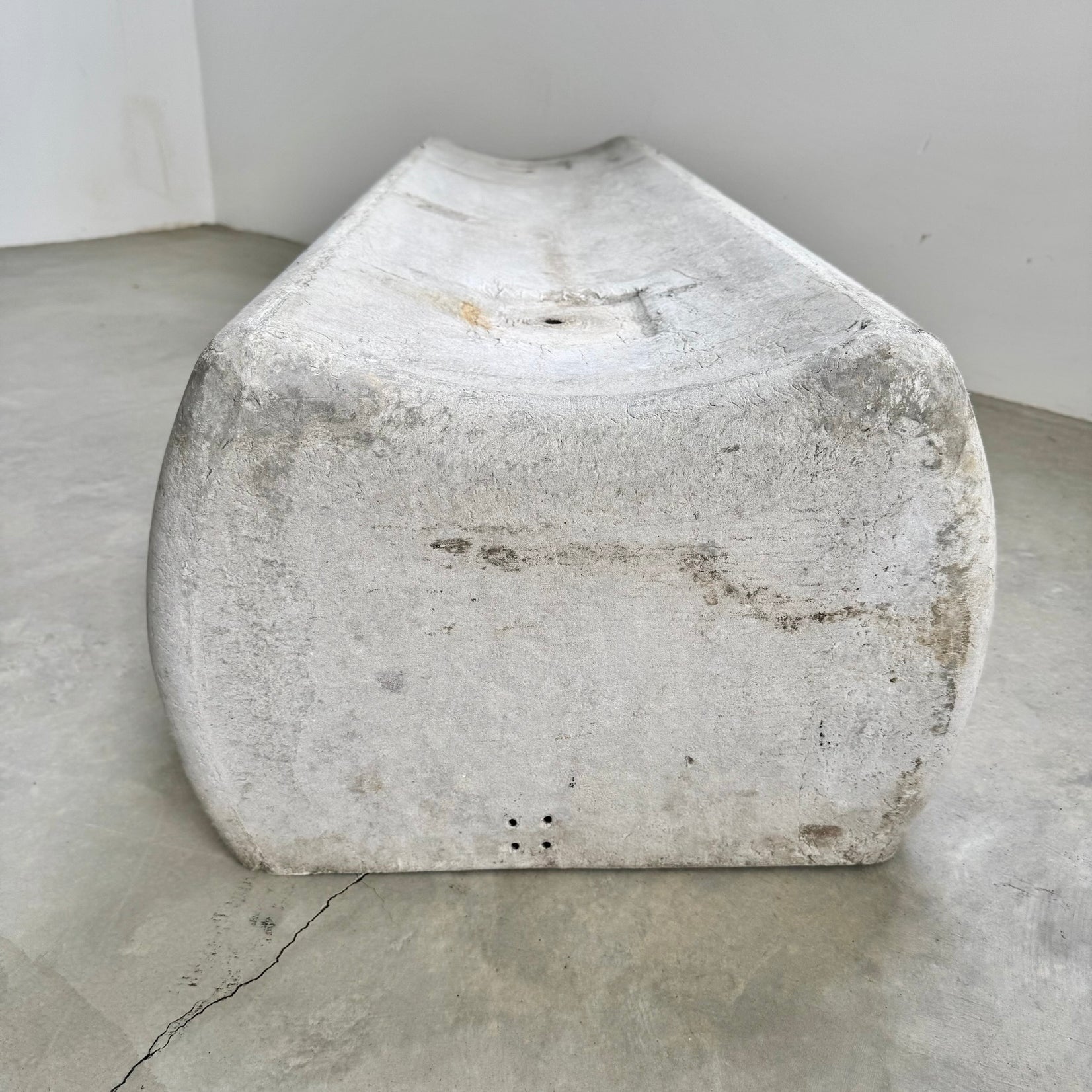 Long Concrete Bench