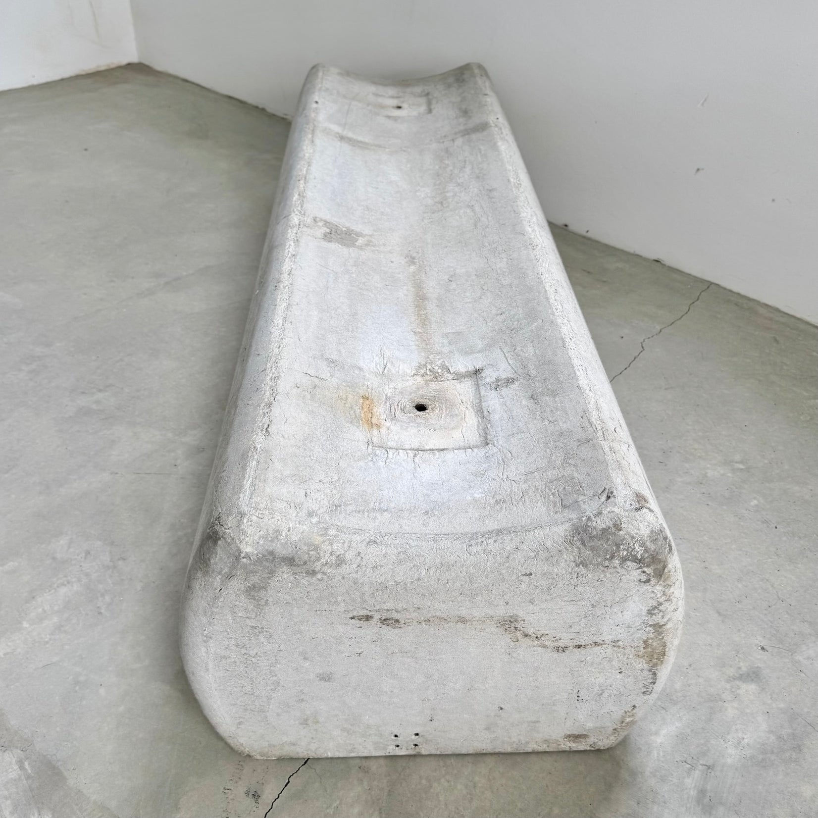 Long Concrete Bench