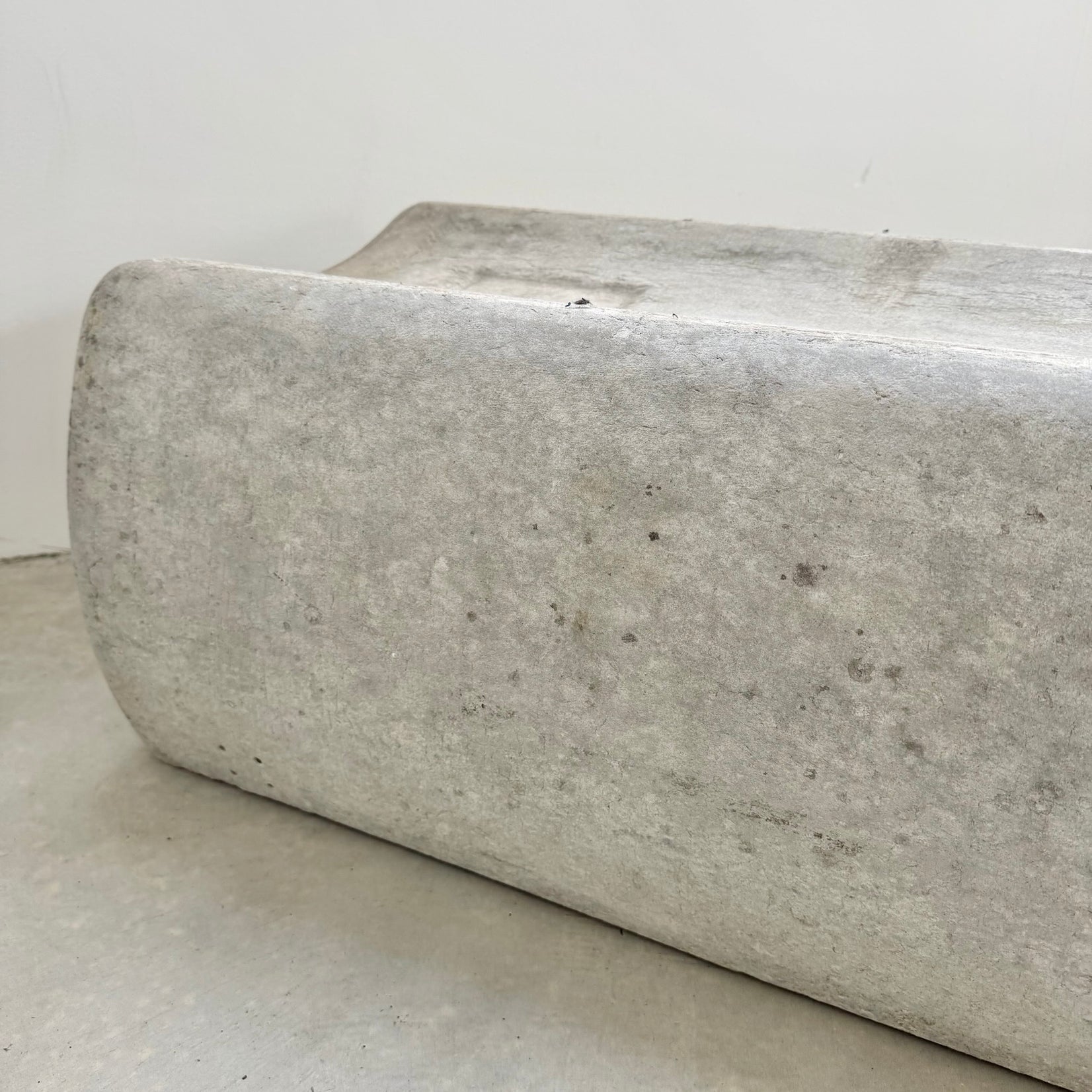 Long Concrete Bench