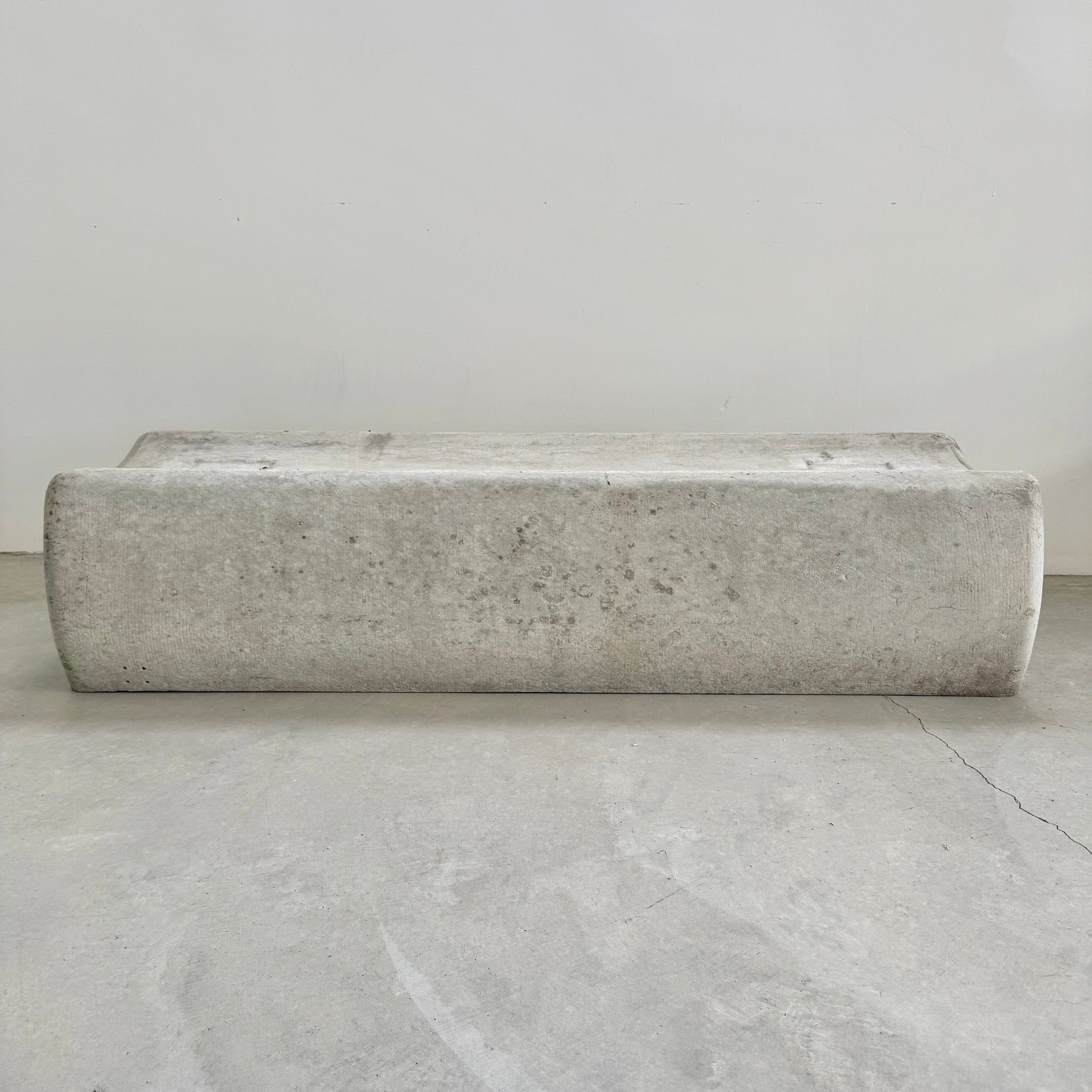 Long Concrete Bench