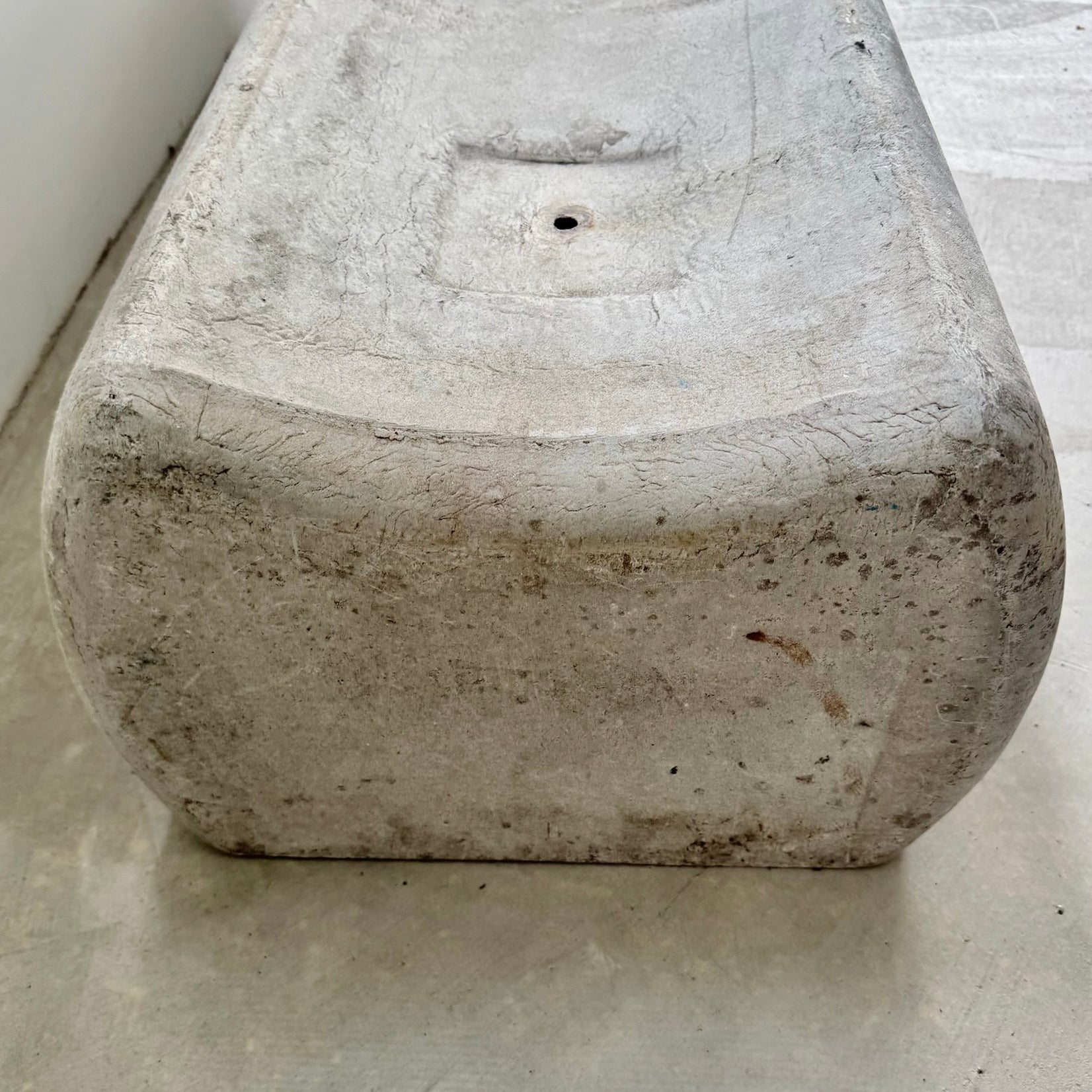 Long Concrete Bench