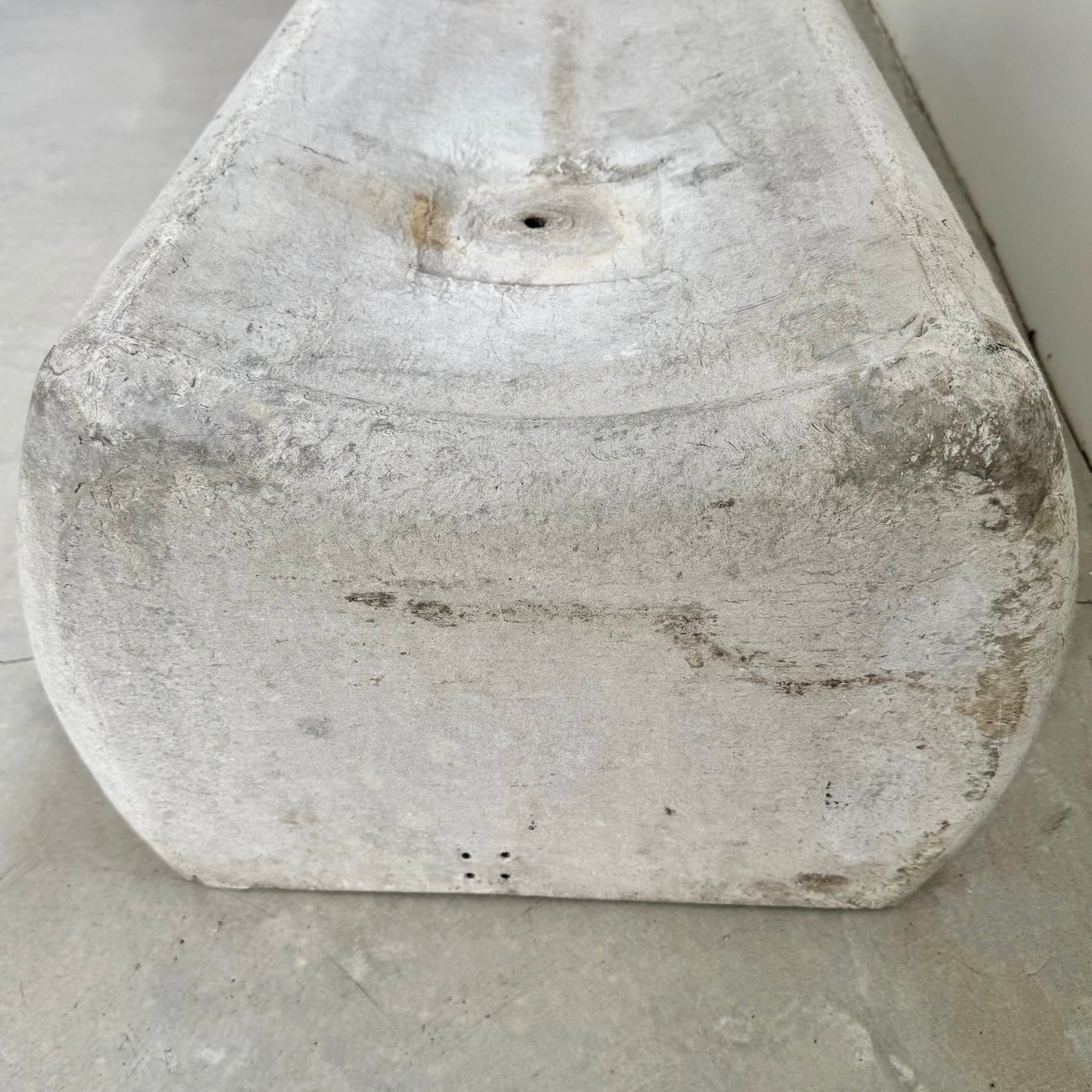 Long Concrete Bench