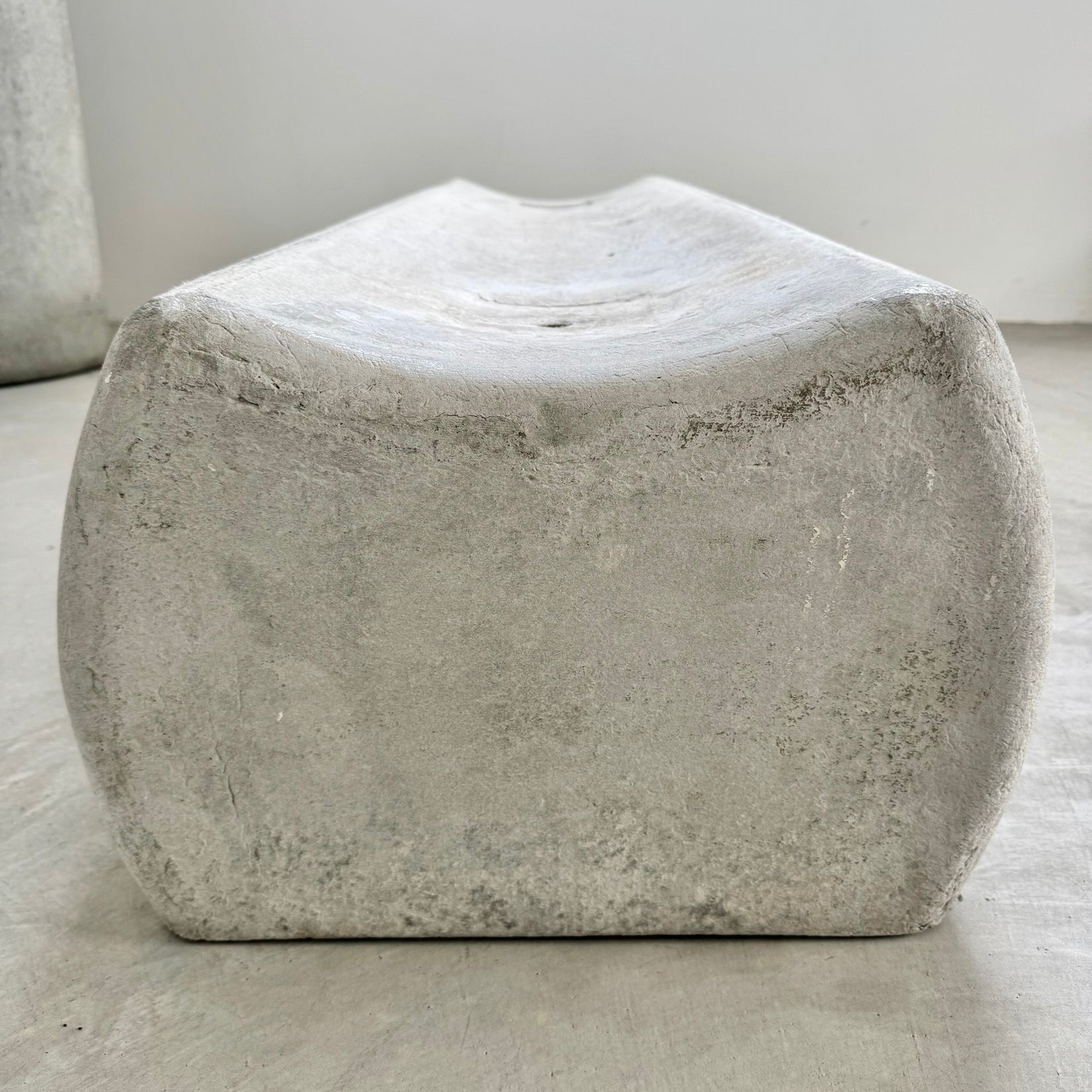 Long Concrete Bench