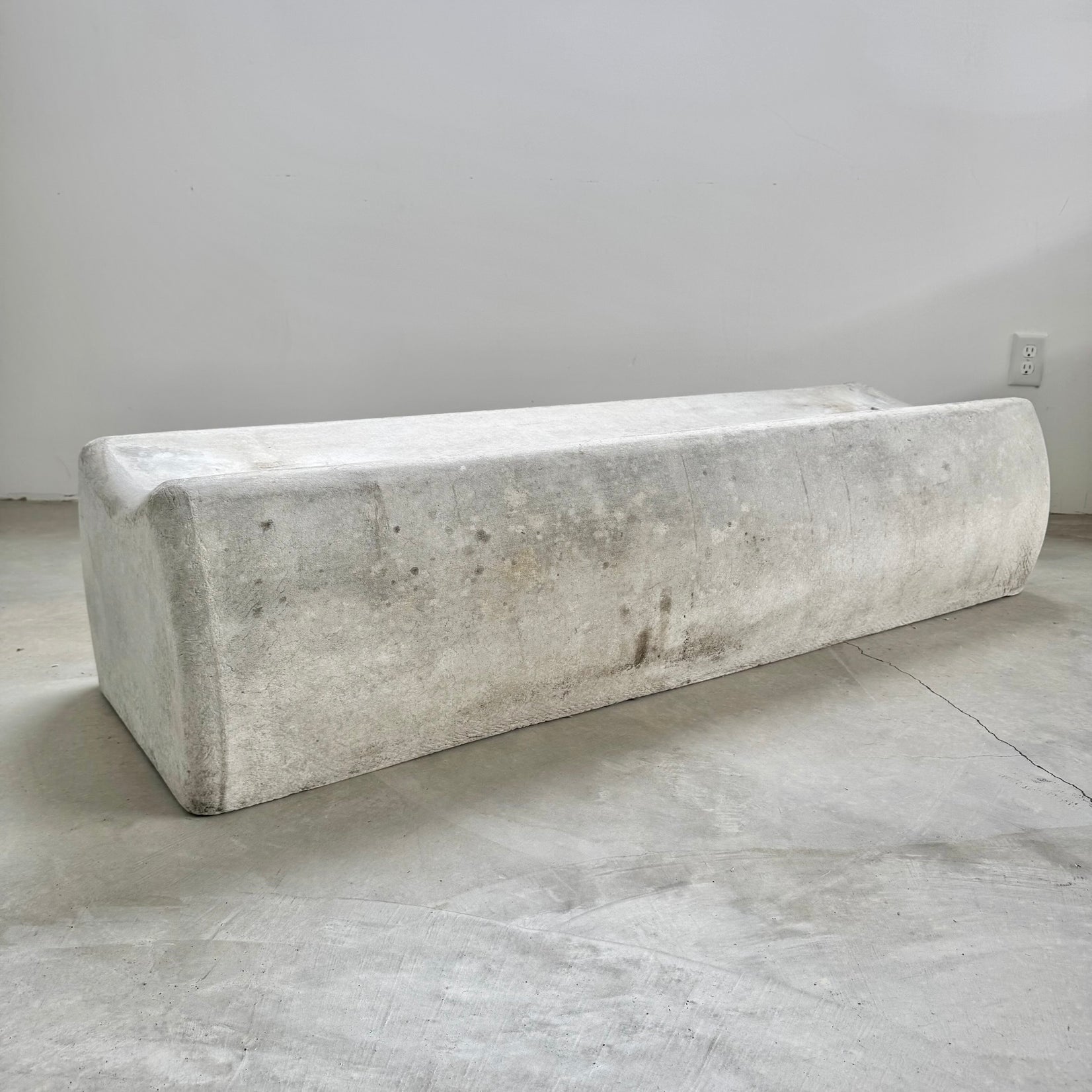 Long Concrete Bench