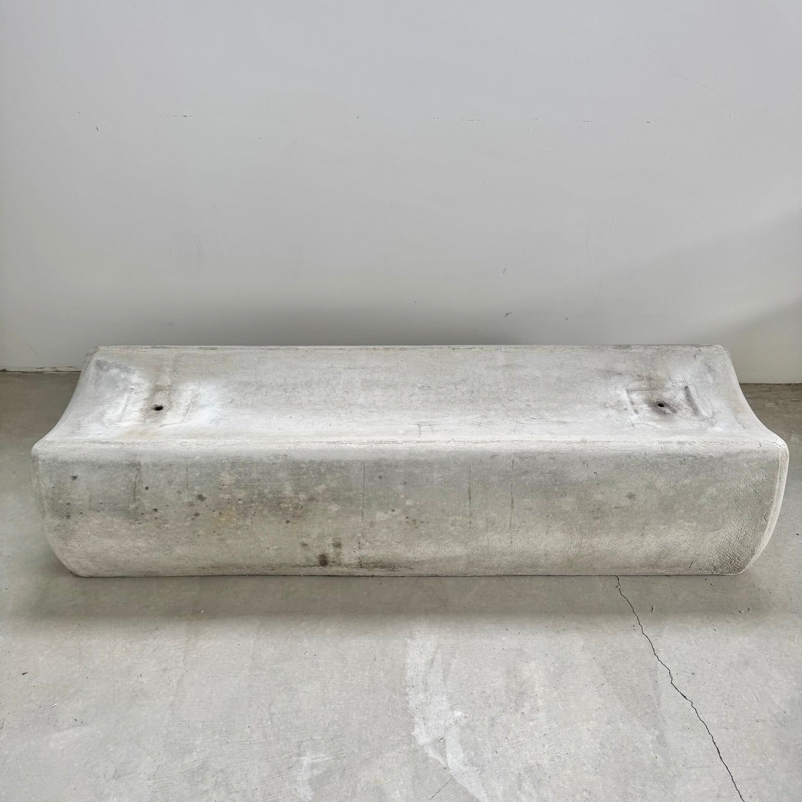Long Concrete Bench