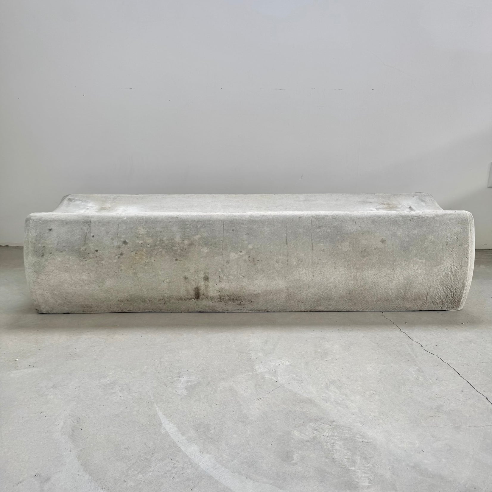 Long Concrete Bench