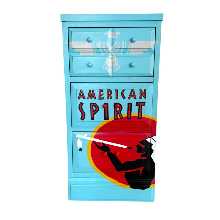 Hand Painted American Spirit Cigarettes Dresser