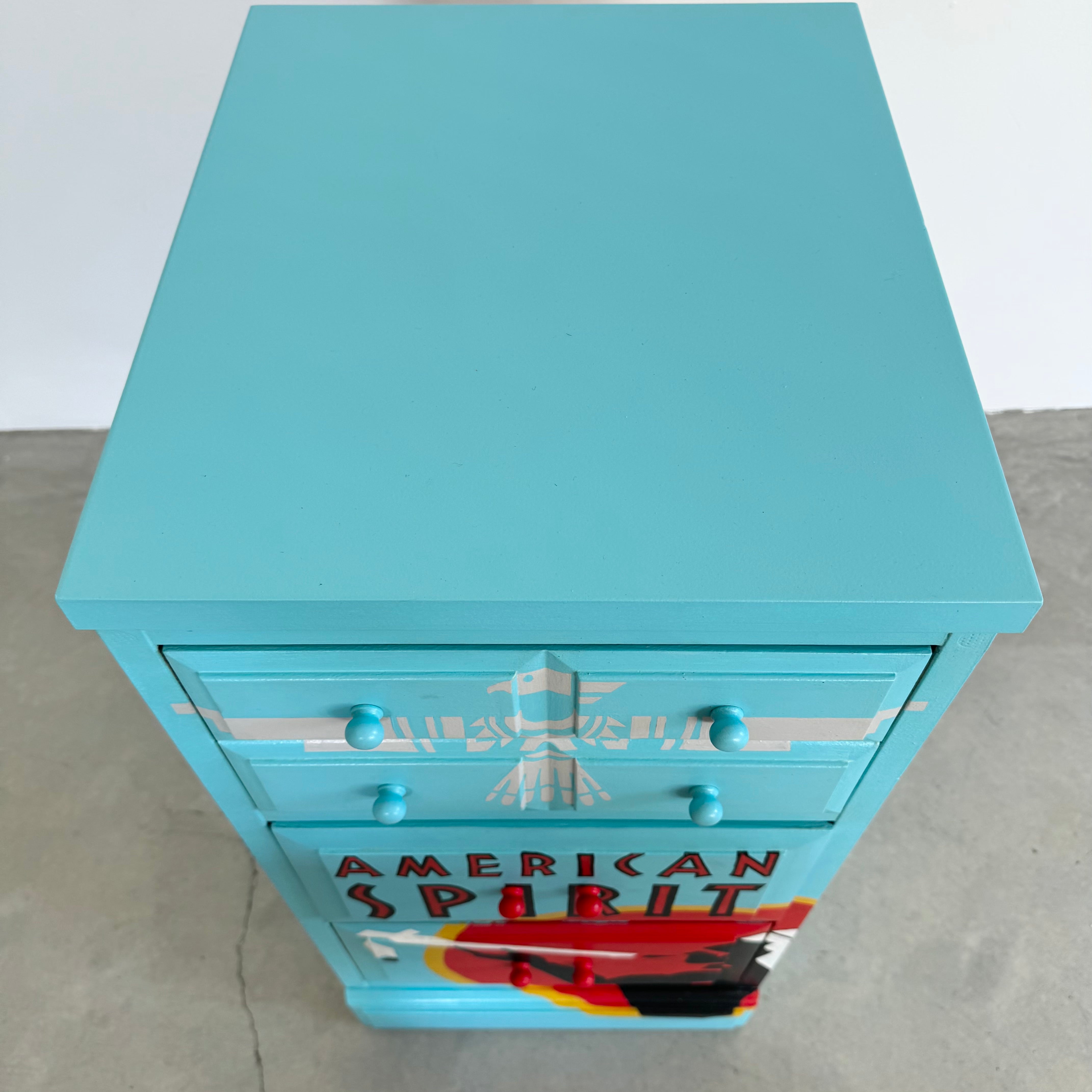 Hand Painted American Spirit Cigarettes Dresser