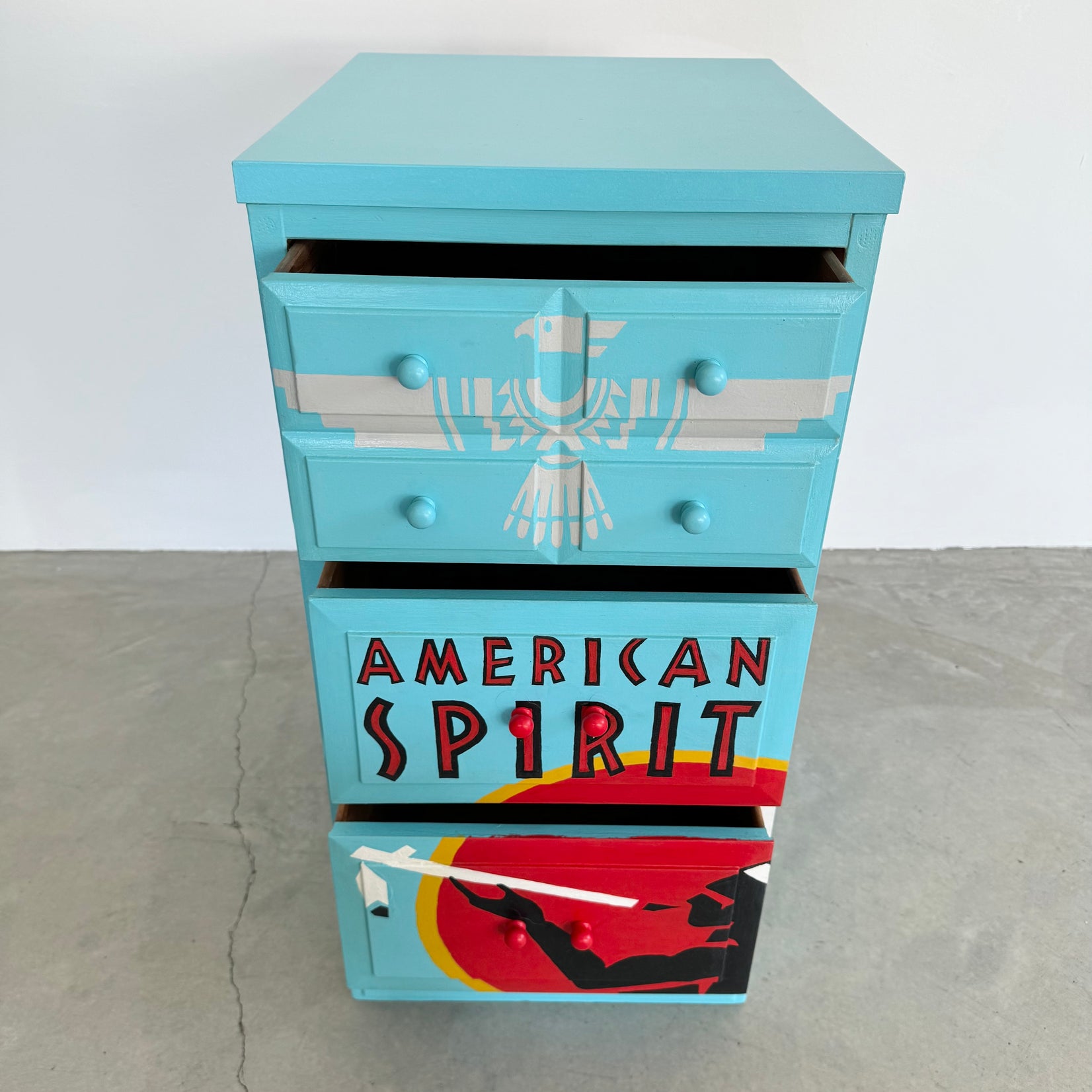 cigarette dresser Hand Painted American Spirit Cigarettes Dresser cigarette dresser Hand Painted American Spirit Cigarettes Dresser