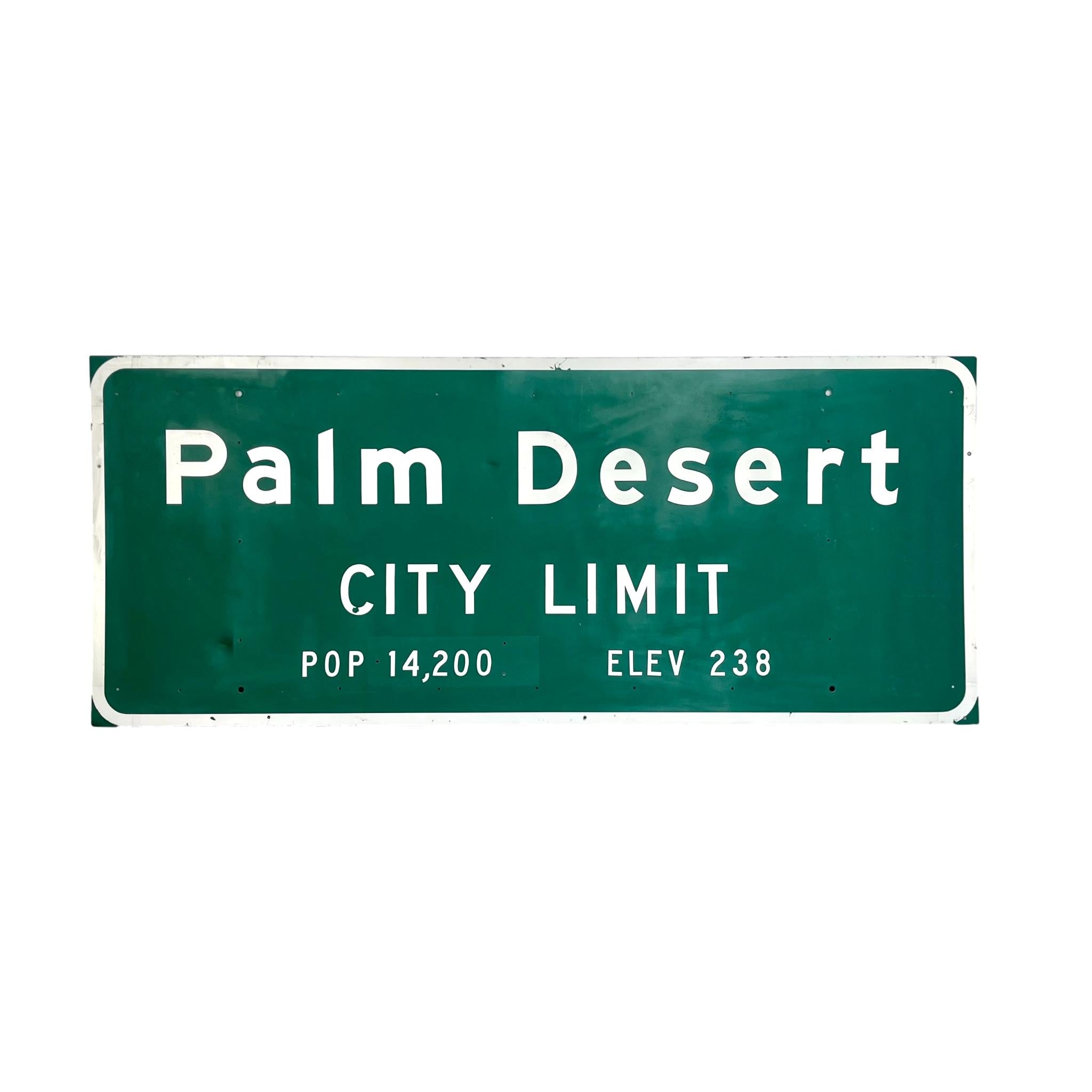 Palm Desert City Limit Highway Sign