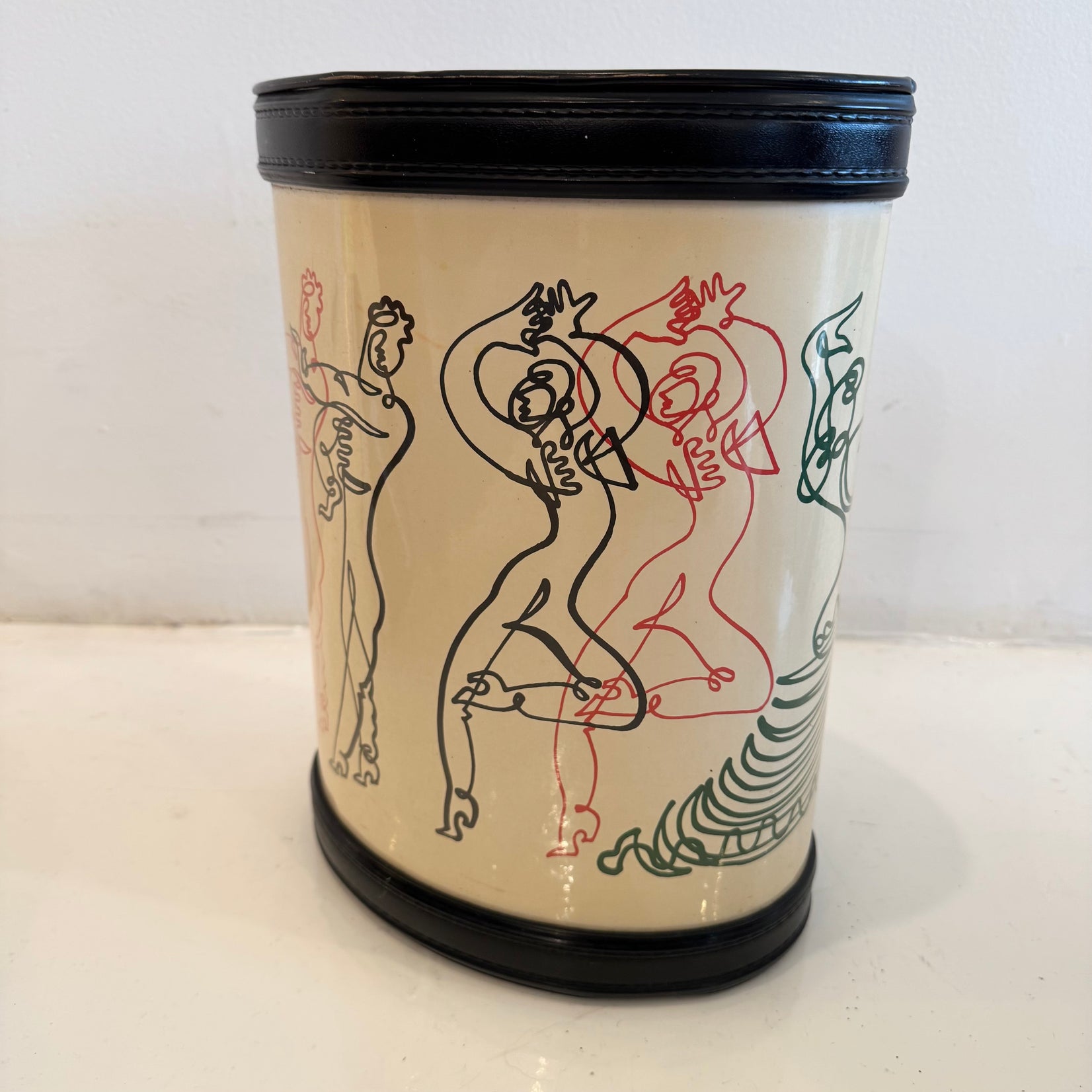 Negulesco Line Drawing Waste Basket