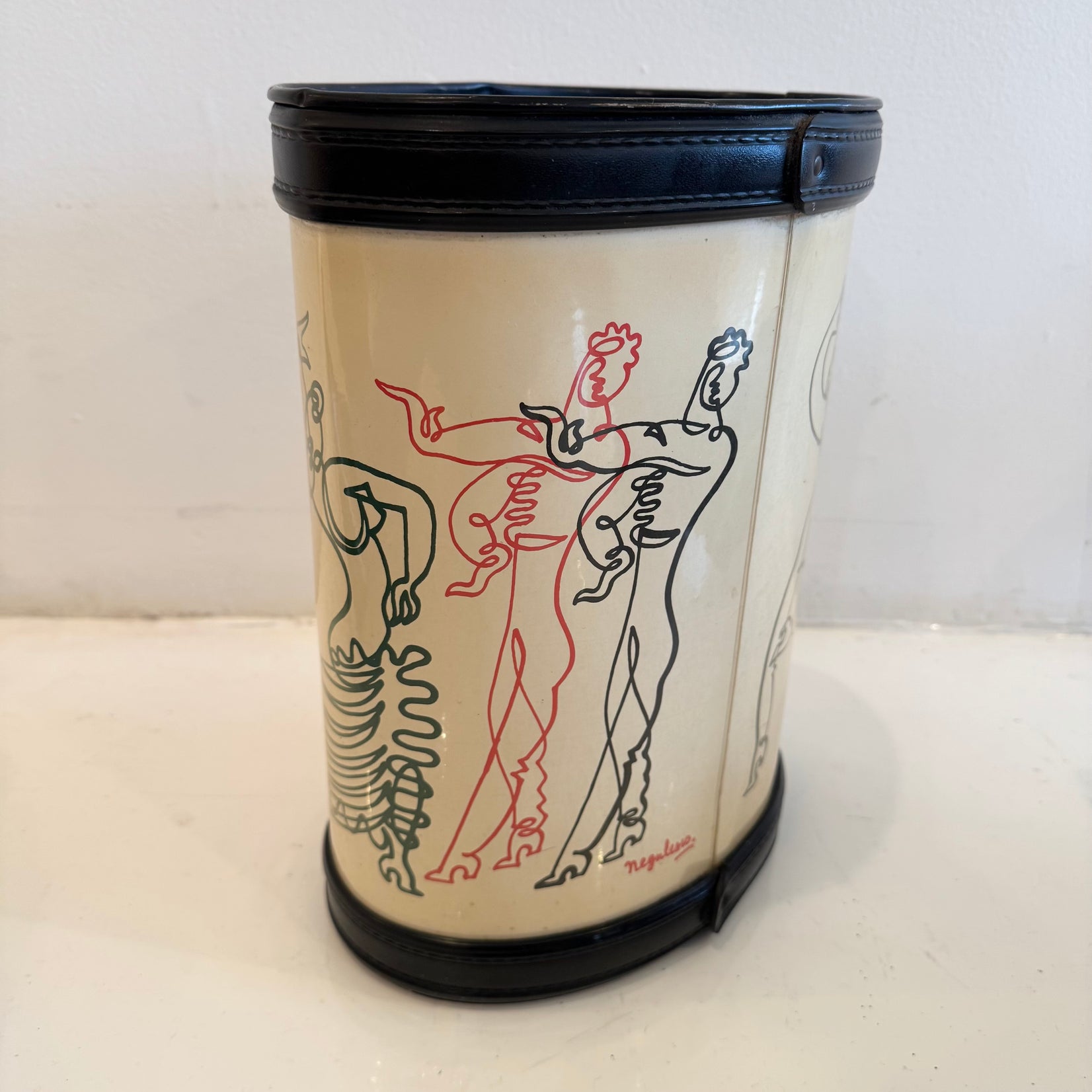 Negulesco Line Drawing Waste Basket