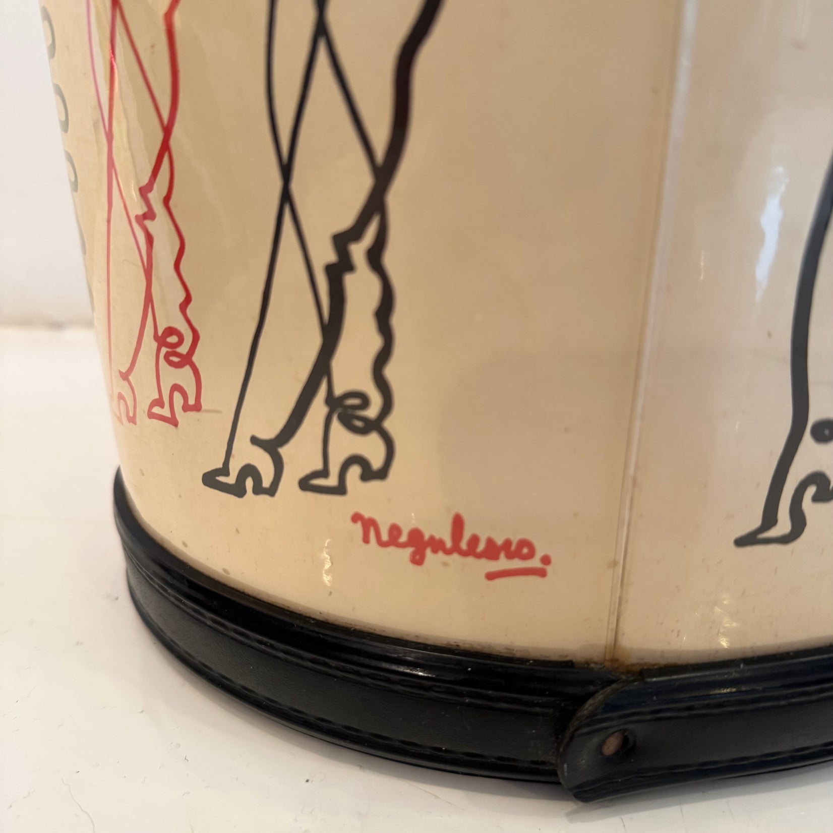 Negulesco Line Drawing Waste Basket