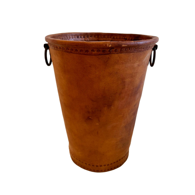 Leather Waste Basket