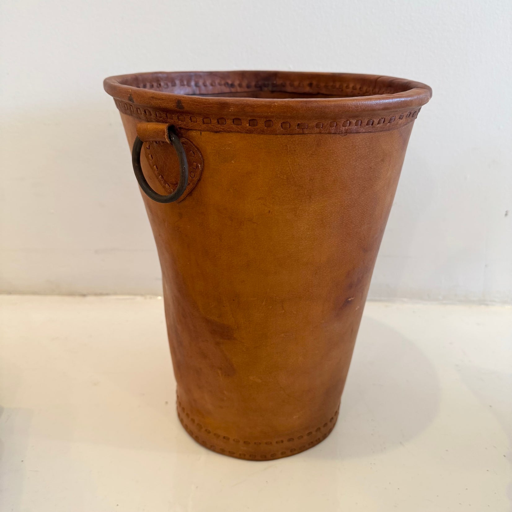 Leather Waste Basket