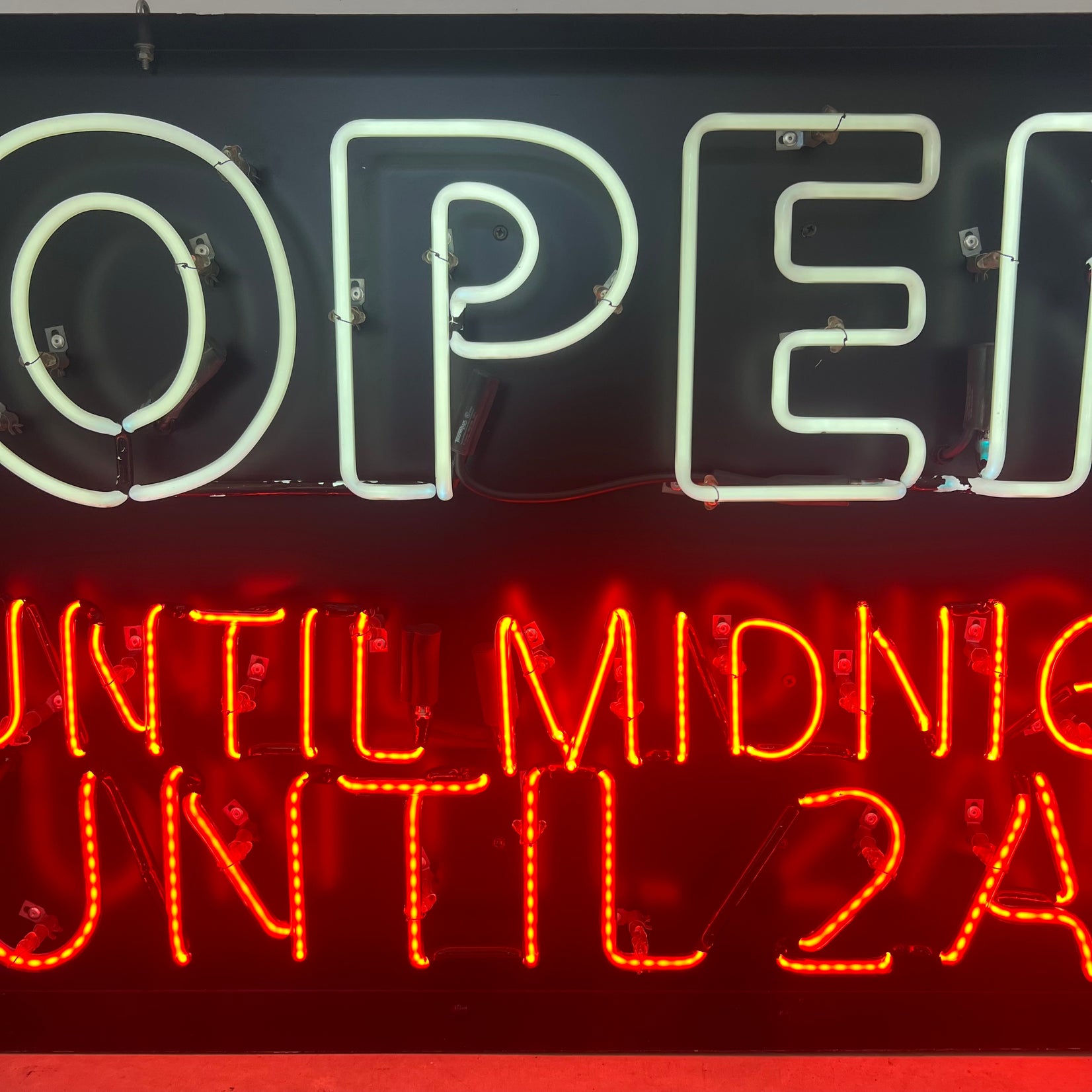 OPEN LATE Neon Sign