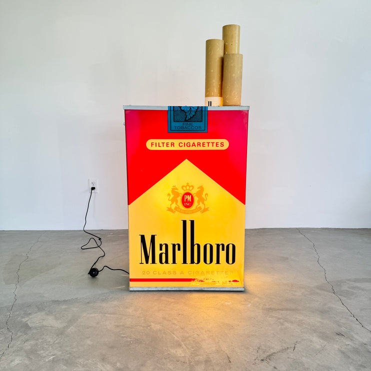 Massive Vintage Marlboro Light Up Cigarette Pack, 1980s USA