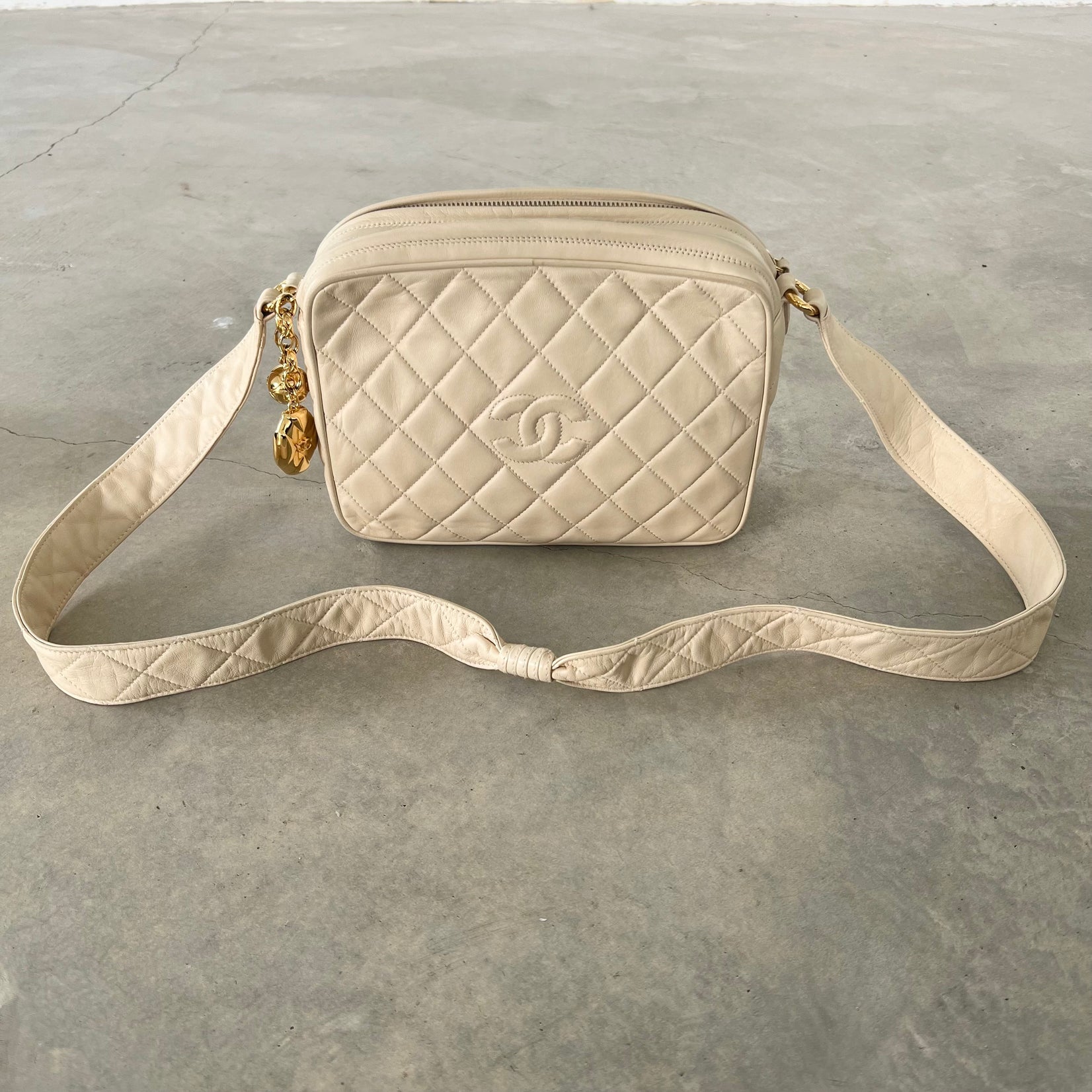 Chanel Quilted Diamond Camera Bag, 1990s France
