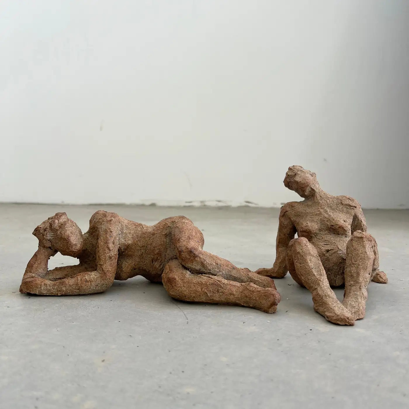Pair of Sculptural Figures in Stoneware, 2025, US