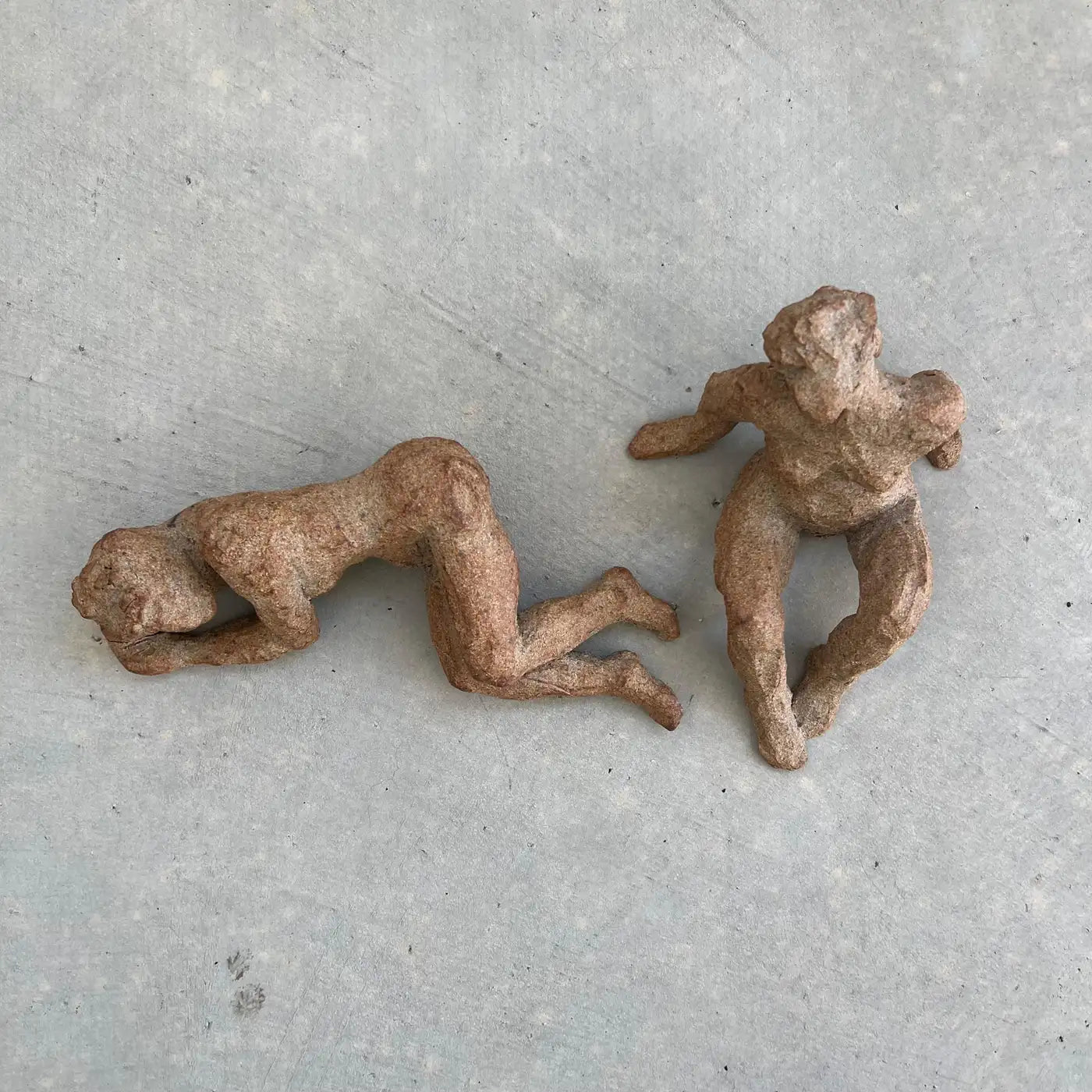 Pair of Sculptural Figures in Stoneware, 2025, US
