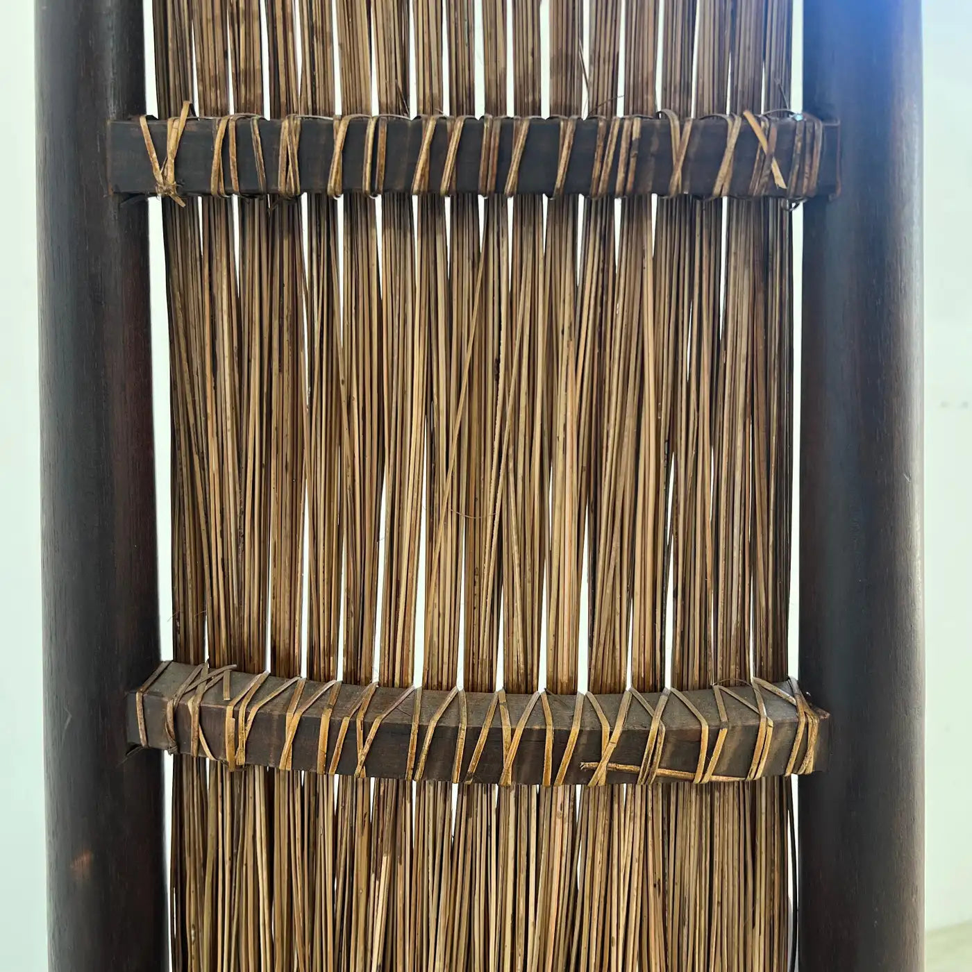 Sculptural Rattan and Wooden Chair, 1960s, Italy