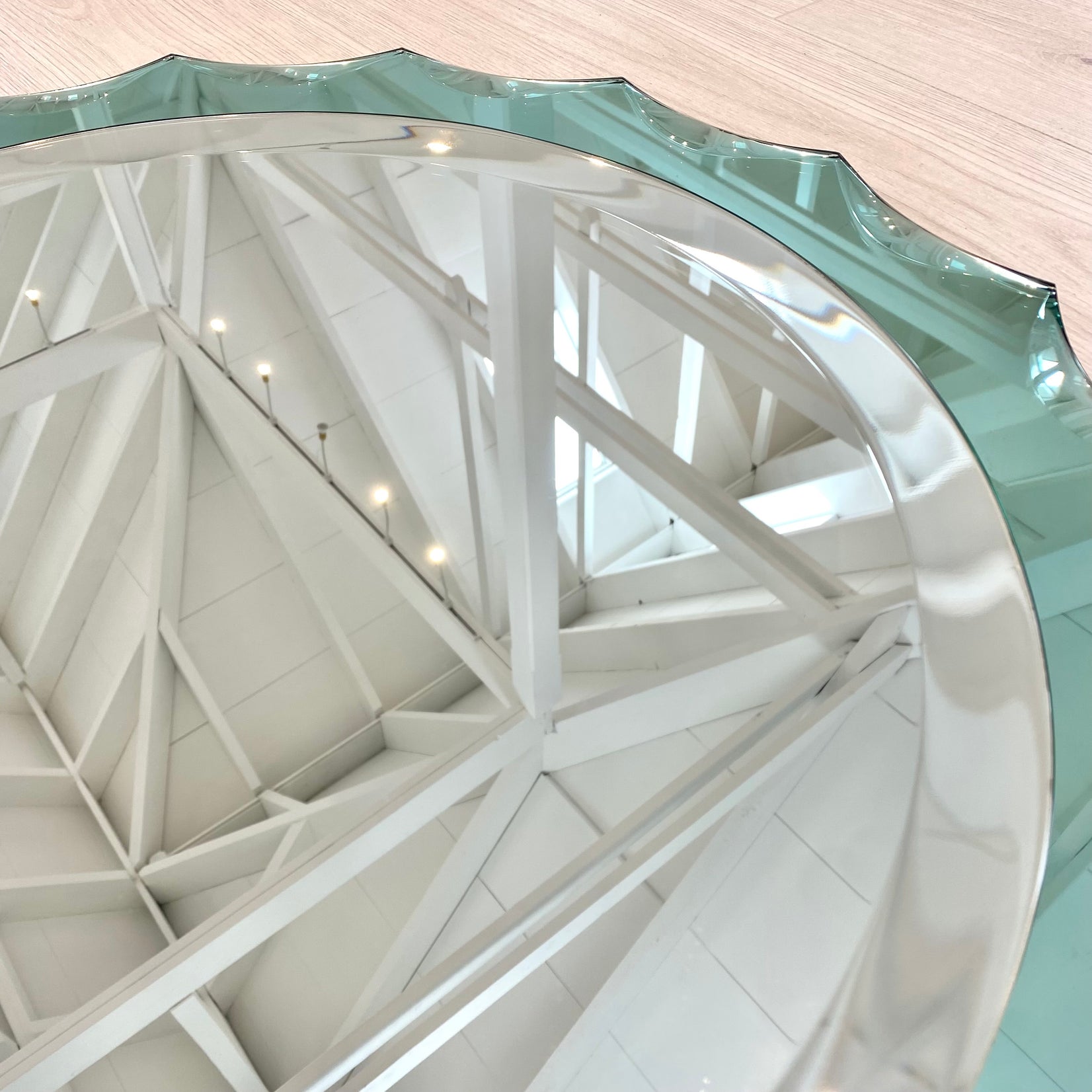 Turquoise Italian Scalloped Mirror