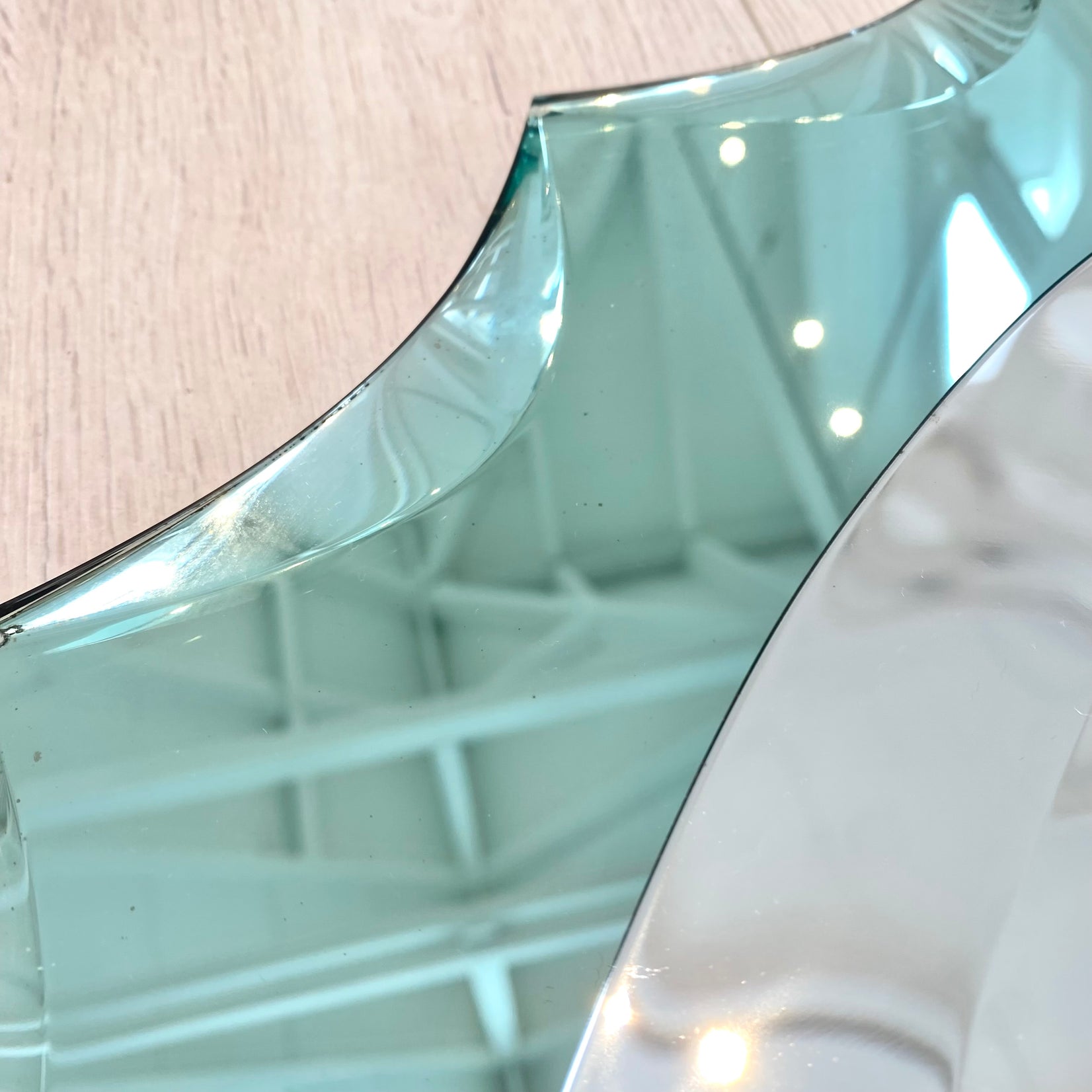 Turquoise Italian Scalloped Mirror