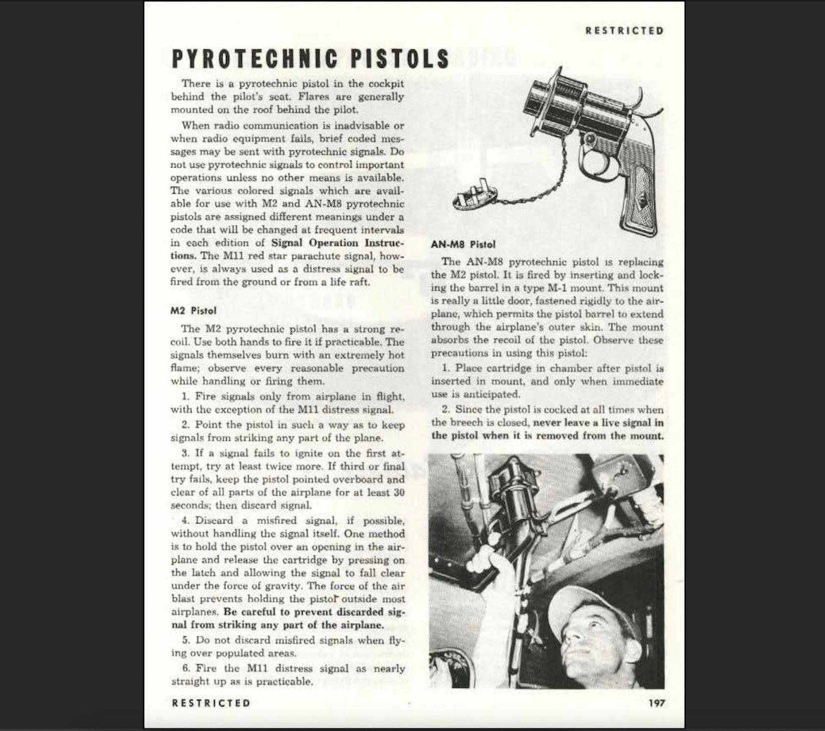 WWII AN-M8 Flare Gun, 1940s USA