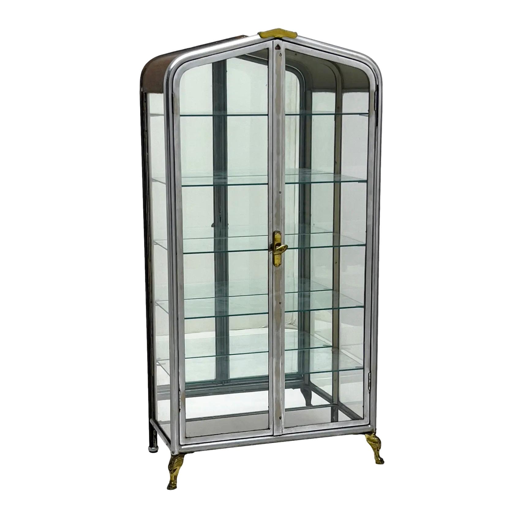 Double Door Iron and Glass Vitrine