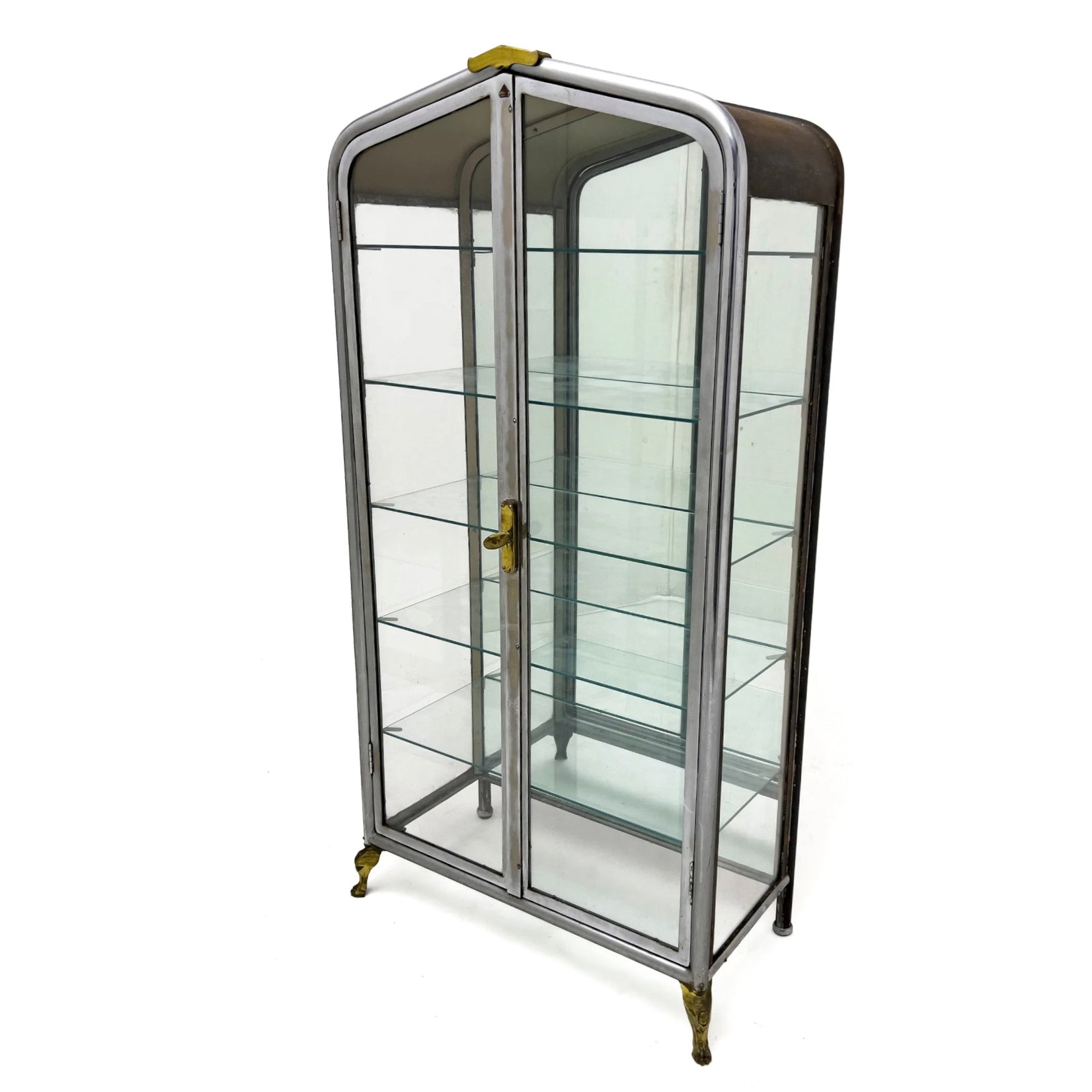 Double Door Iron and Glass Vitrine